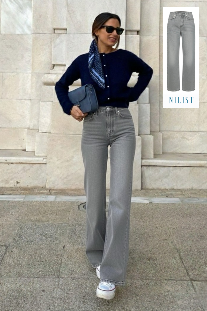 Wide leg Bol Paça Kadın Gri Denim Jean Kot Pantolon ve diğer Jean modellerimiz için online alışveriş mağazamızı ziyaret edin. 