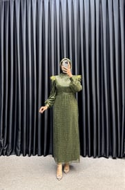 Pırıltı Abiye Yağ Yeşil