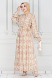 Viscose Dress-beige