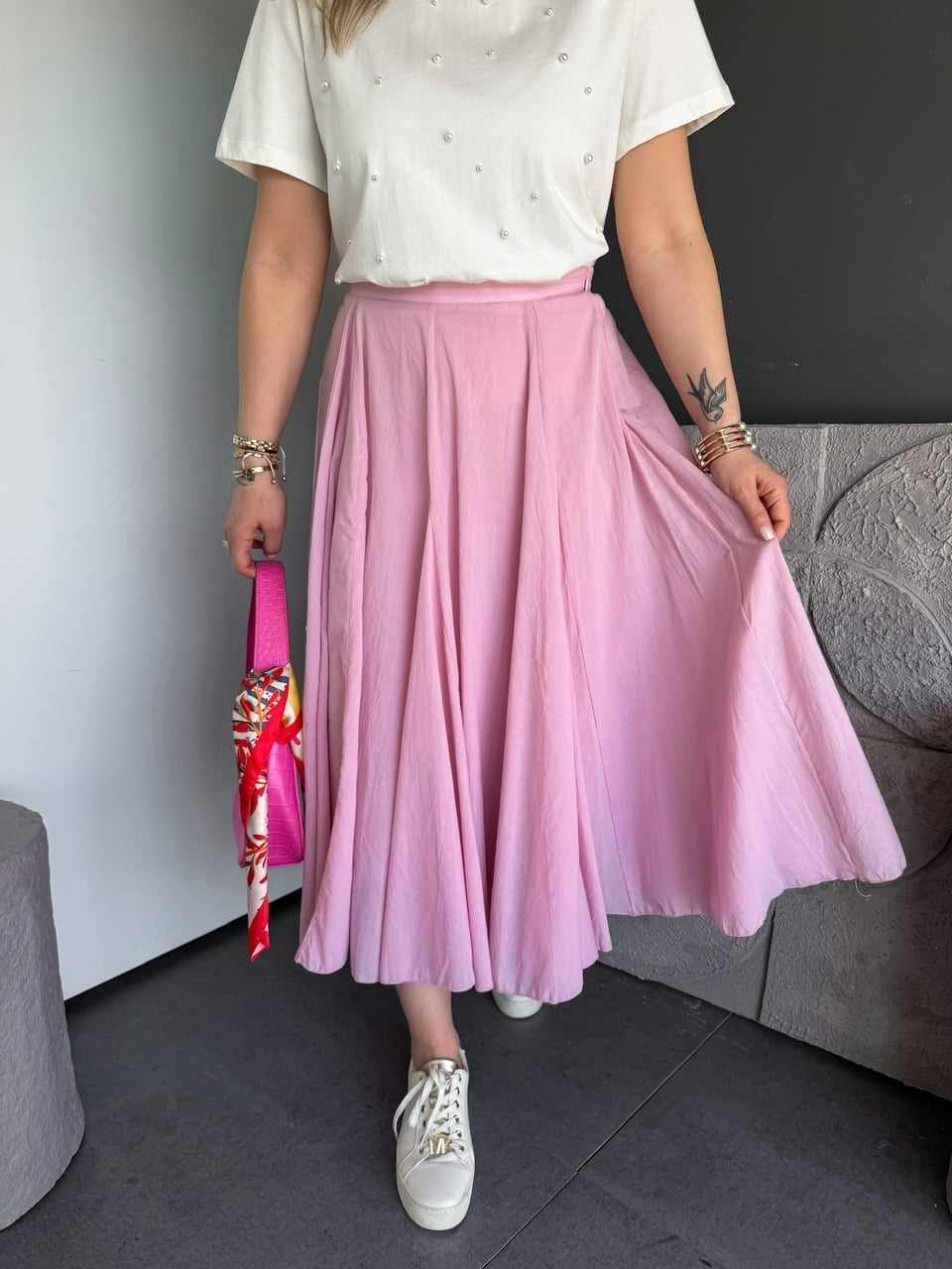Pembe Orijinal Marka Kloş Etek