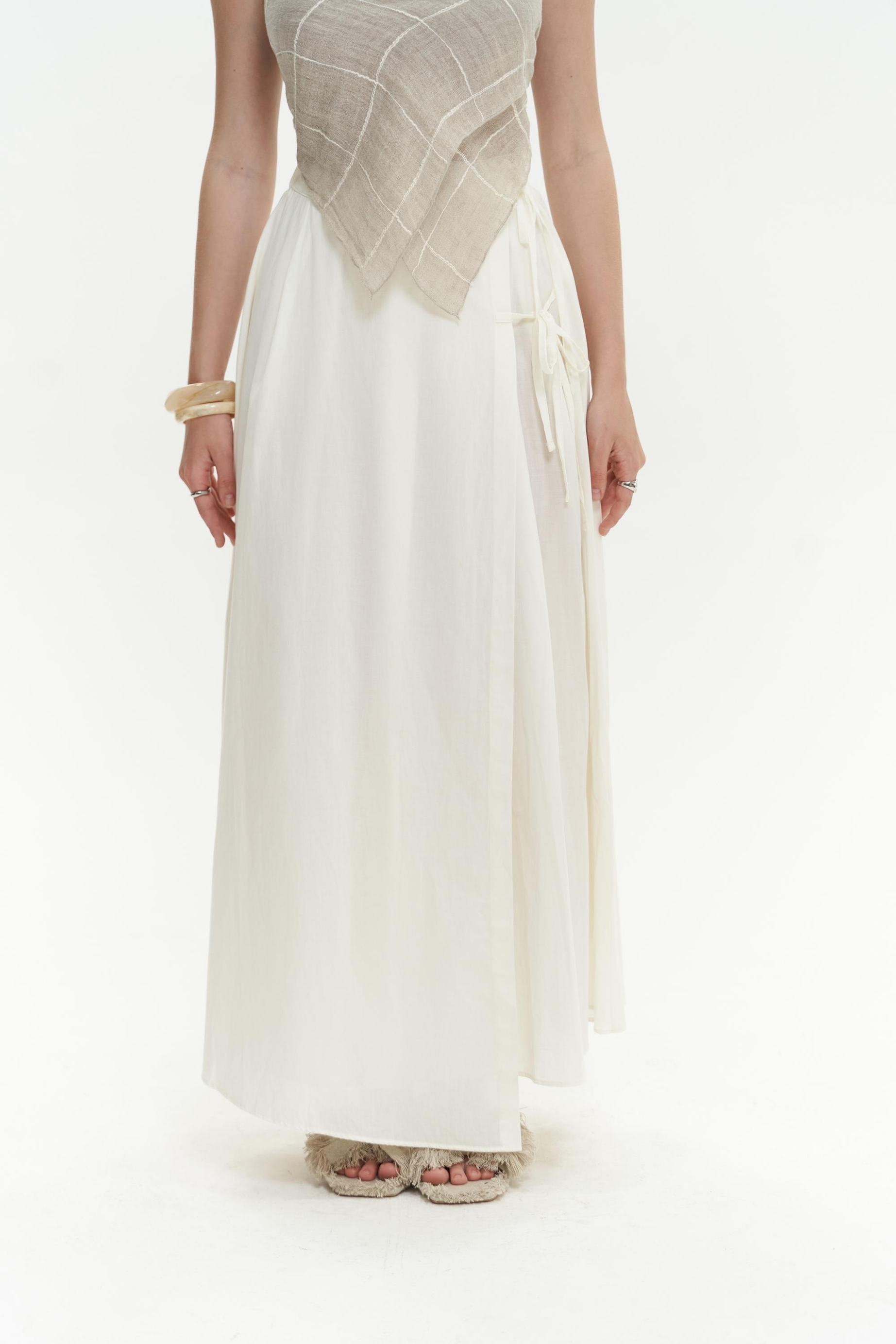 Aida İp Detay Pileli Aida Etek