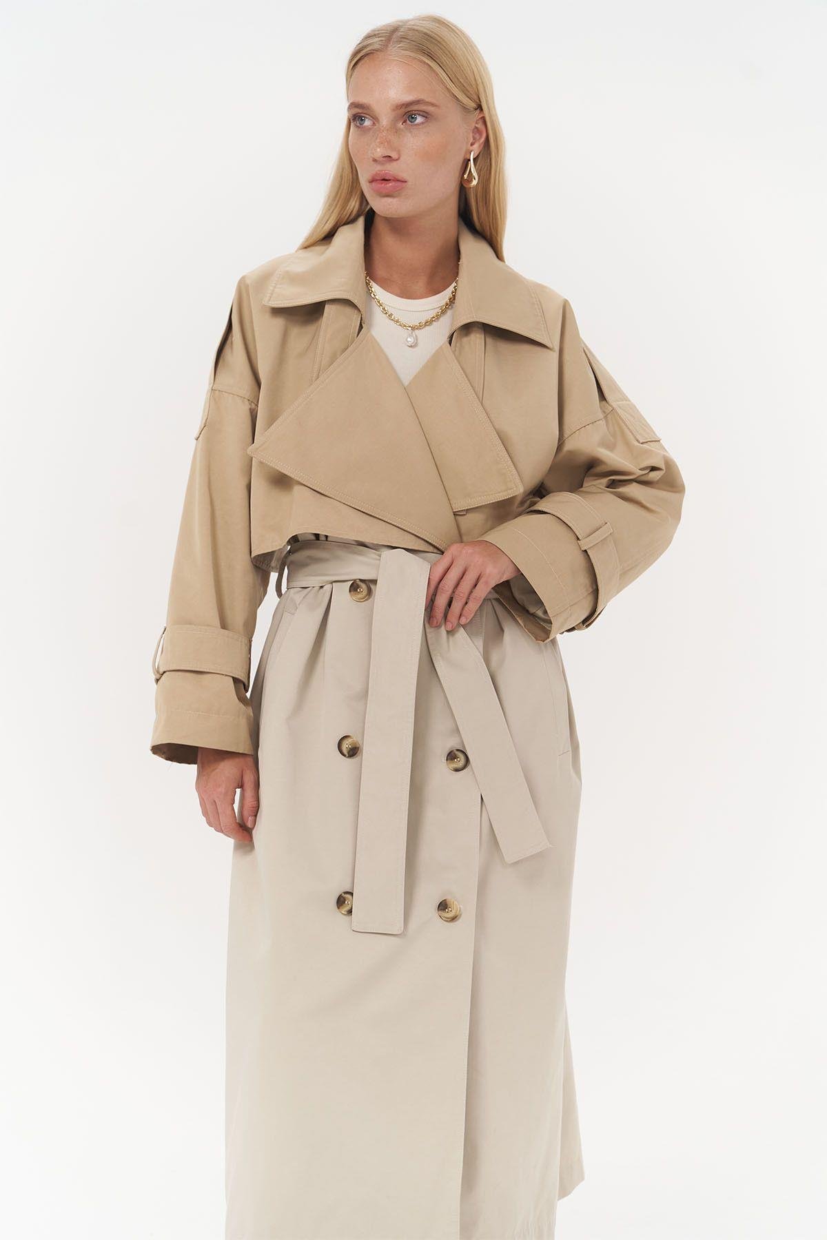 Bellamy Light Brown Beige Trench Coat