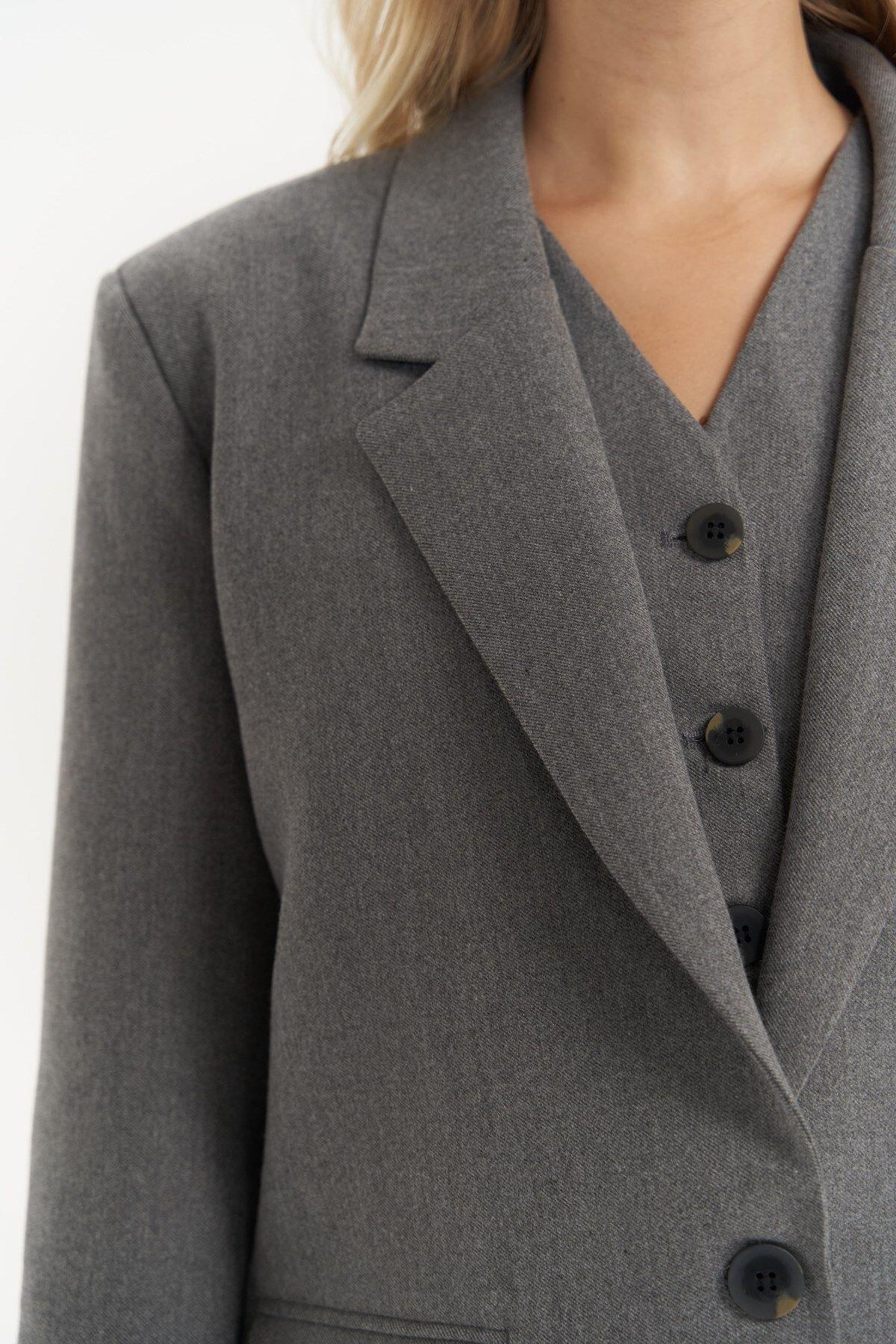 Blake Light Gray Blazer Vest and Trousers Set