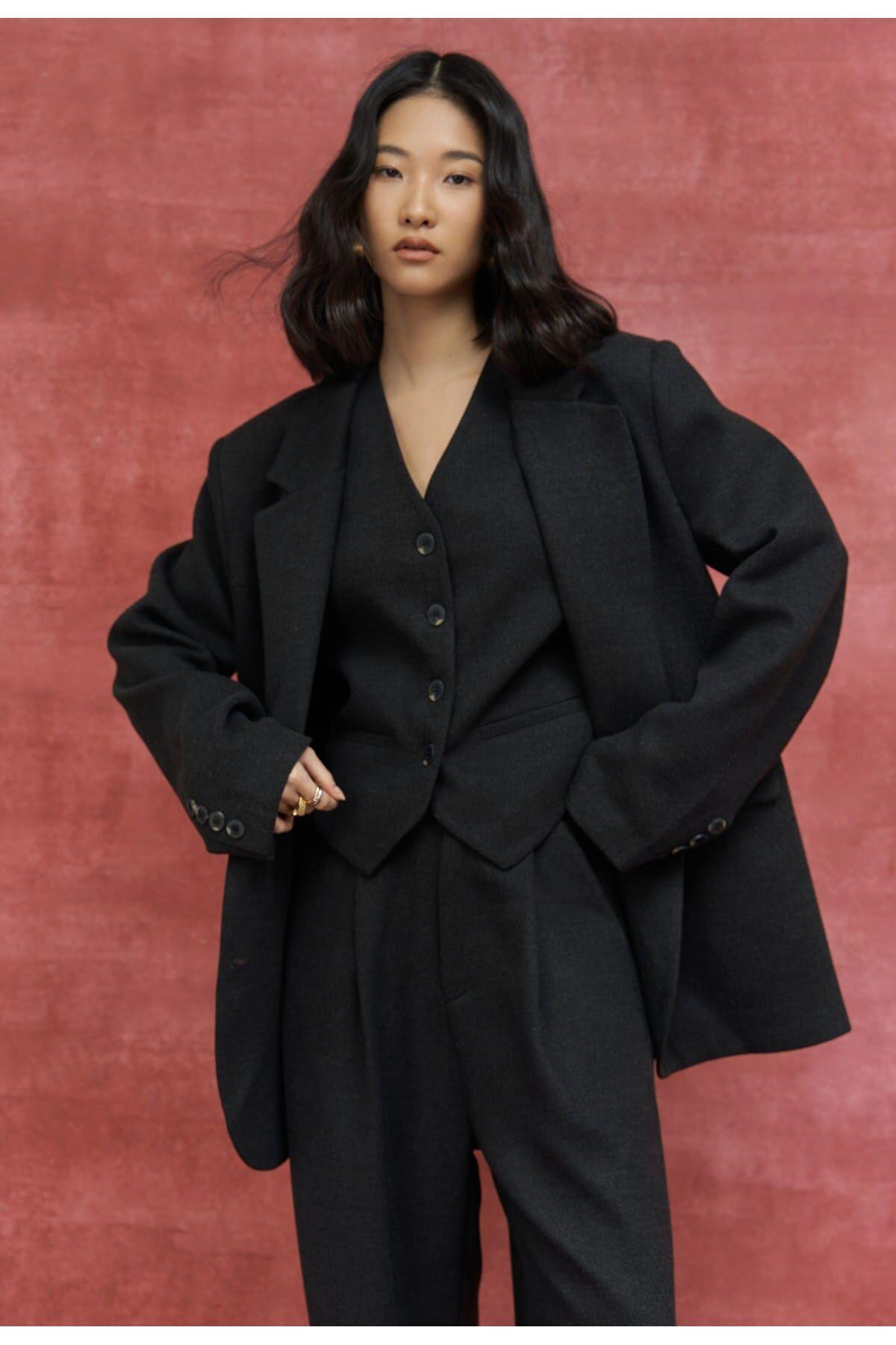 Blake Anthracite Blazer Vest and Trousers Set