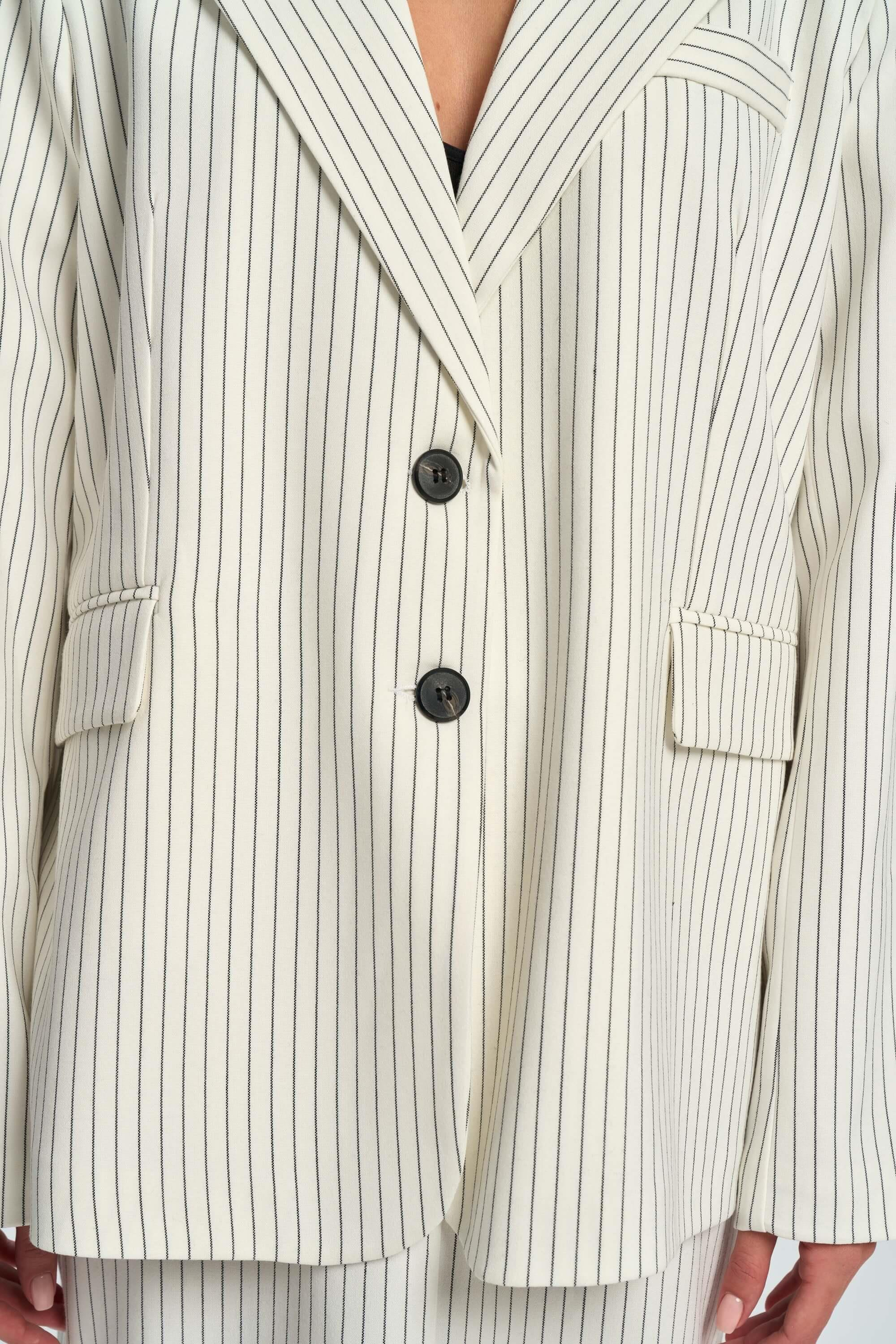 Bruno Striped Ecru Blazer