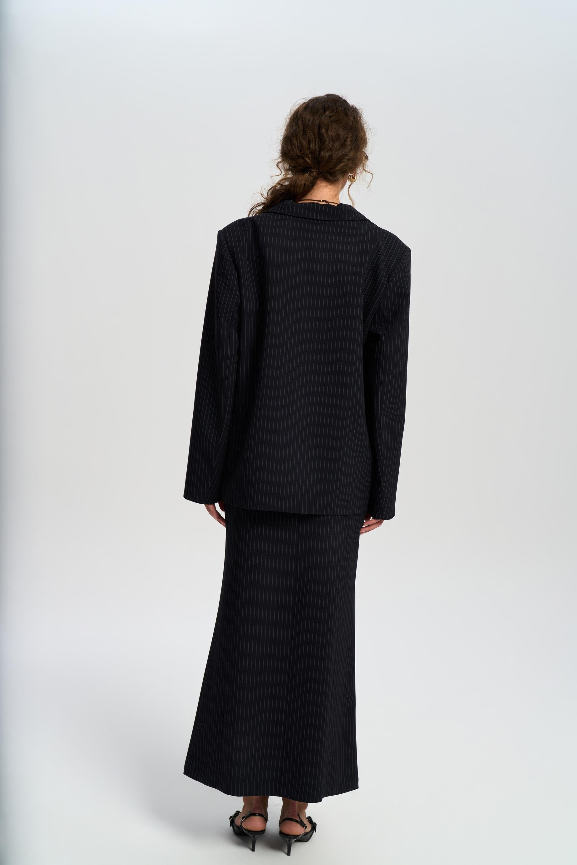 Bruno Striped Navy Blazer