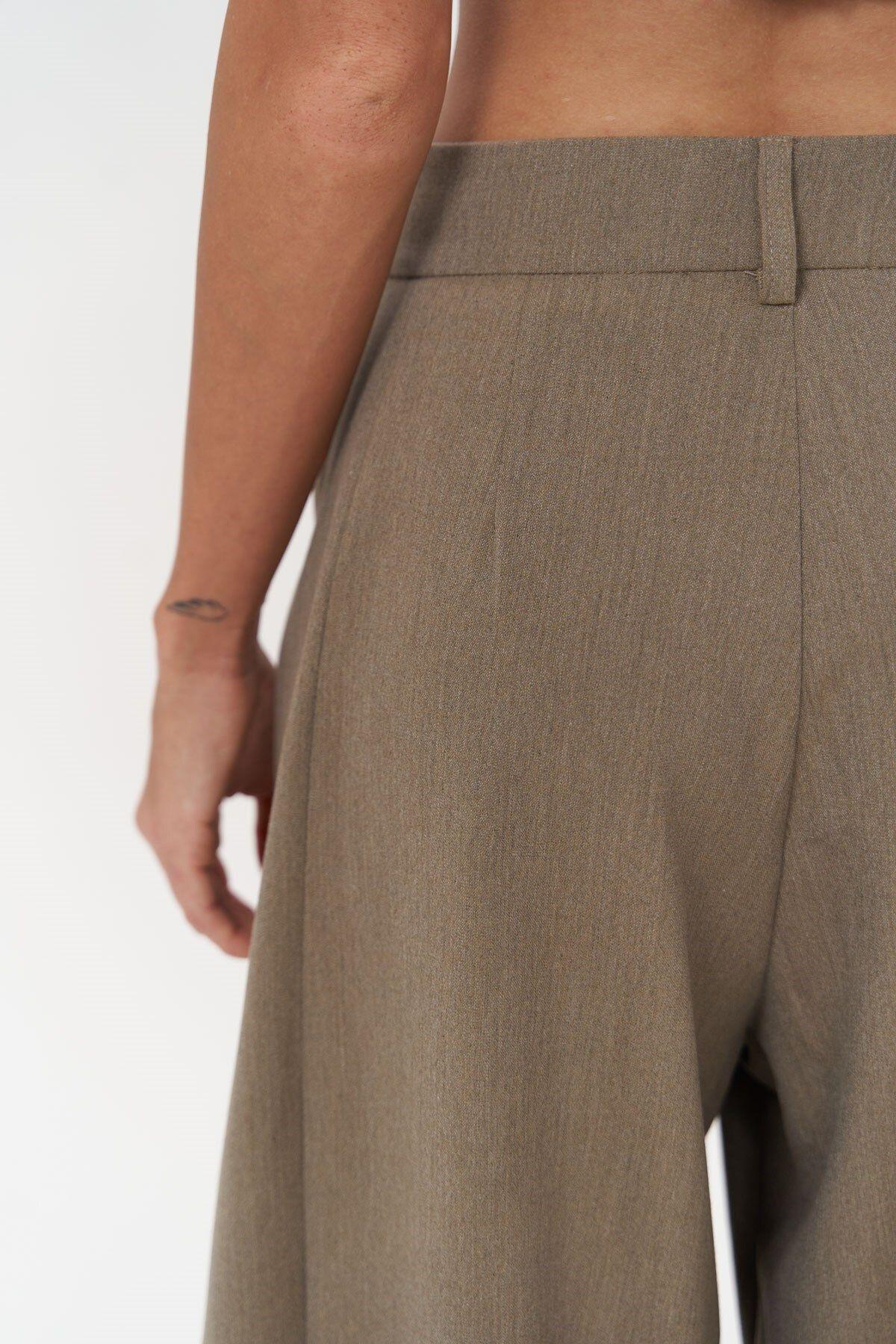 Buller Khaki Trousers with Belt Detail