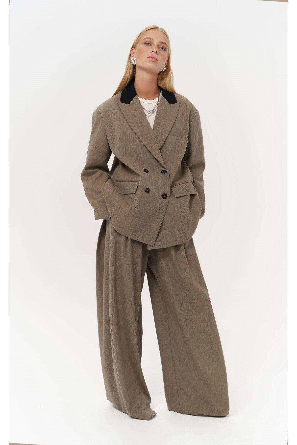 Buller Khaki Trousers with Belt Detail