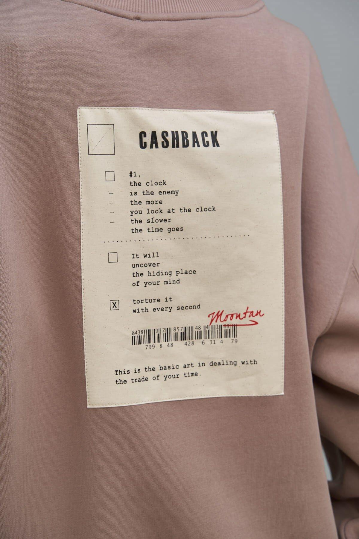 Cashback Taupe Gray Oversize Sweatshirt
