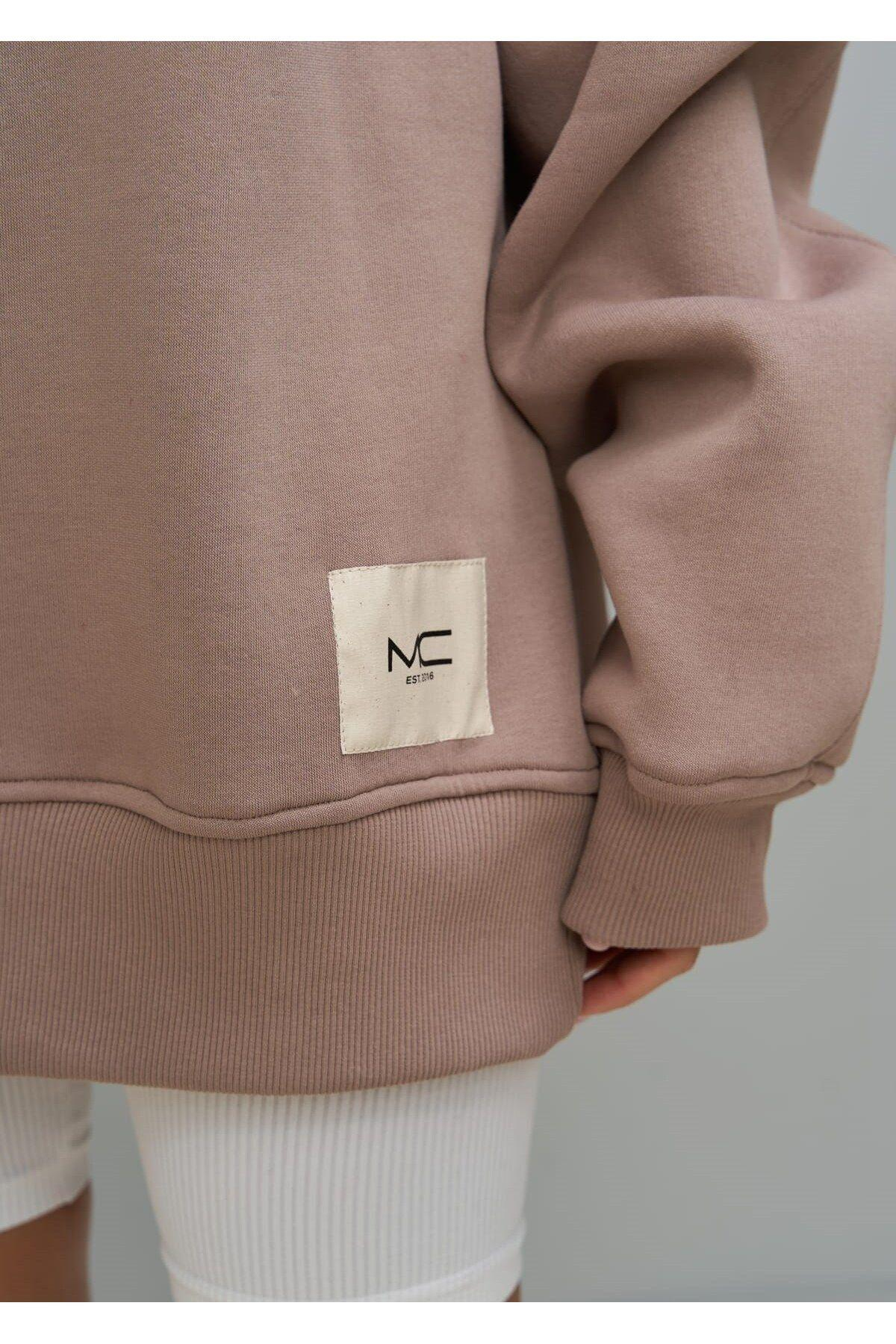 Cashback Taupe Gray Oversize Sweatshirt