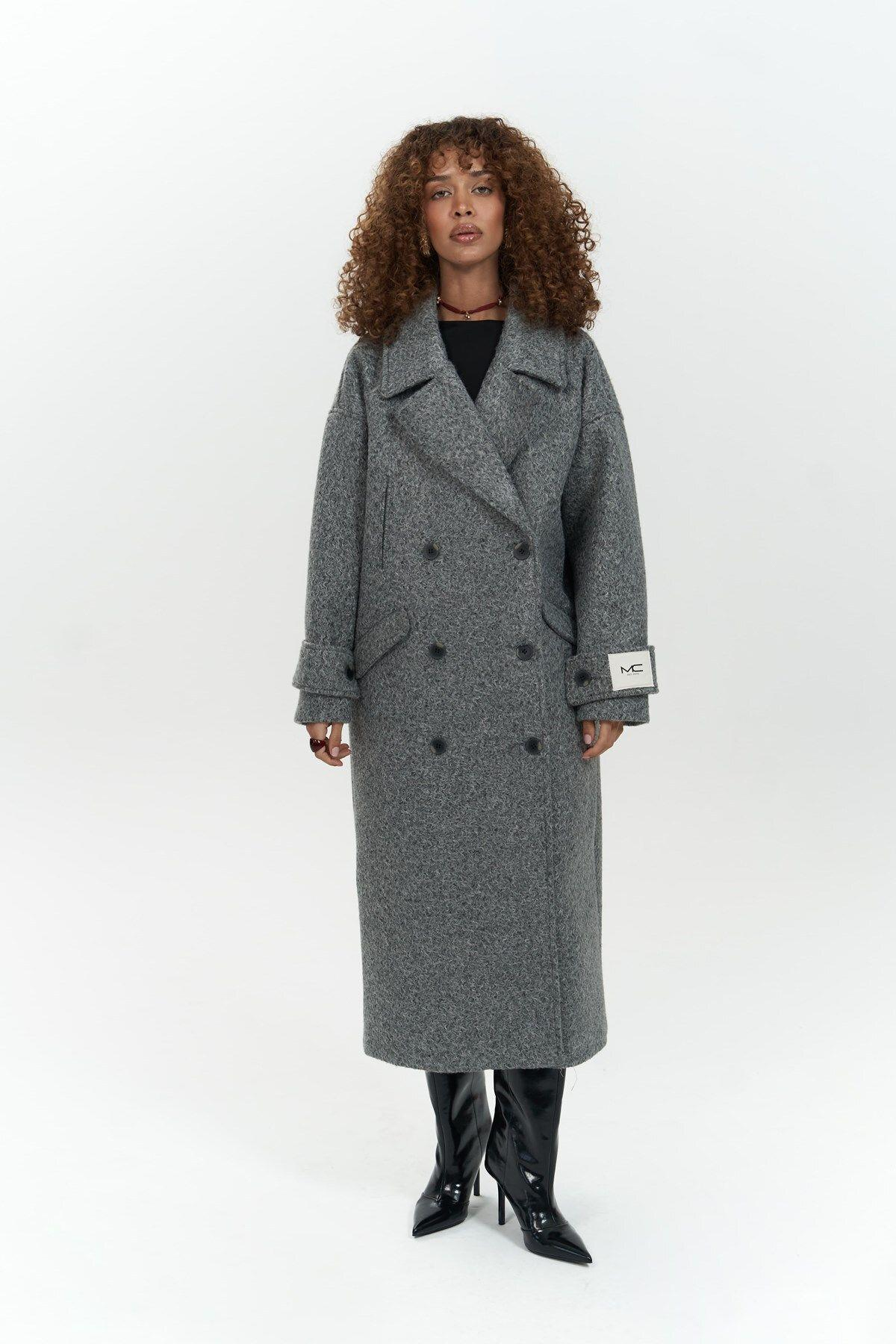 Denny Anthracite Oversize Coat