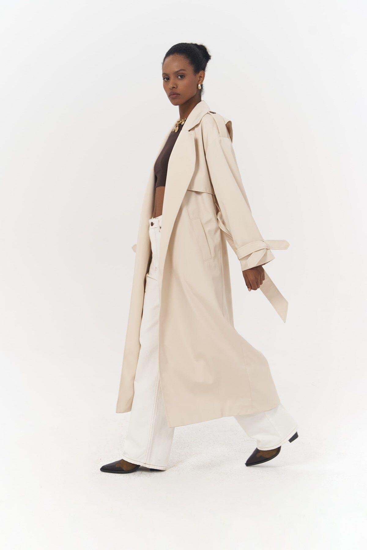 Mai Femme Light Beige Oversize Trenchcoat
