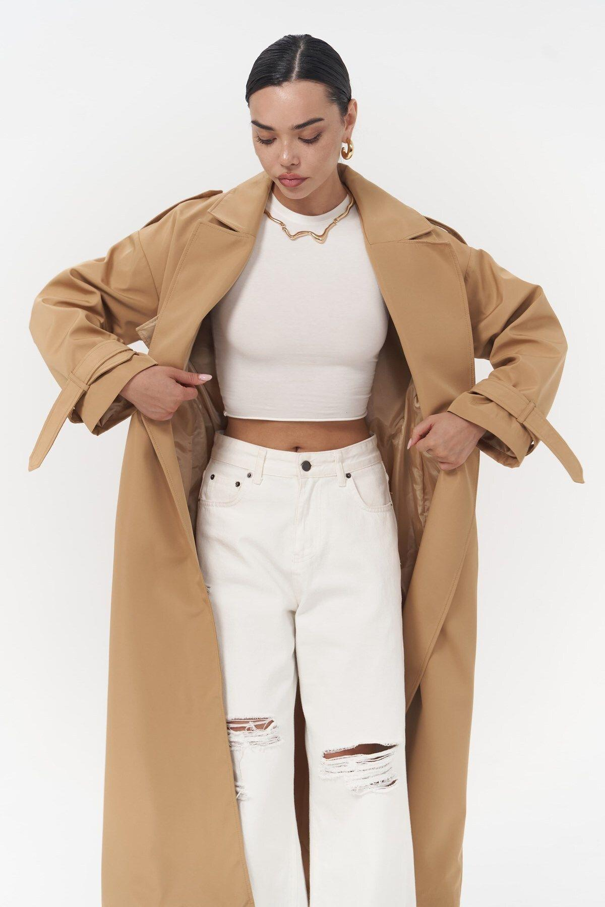 Femme Yellow Oversize Trenchcoat