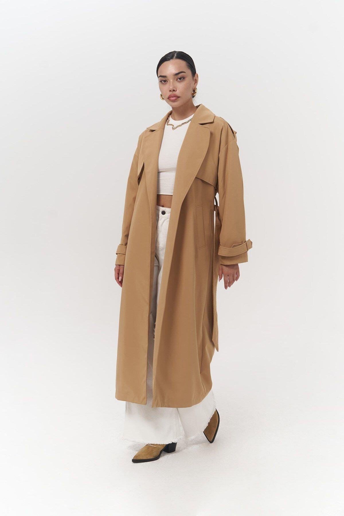 Femme Yellow Oversize Trenchcoat