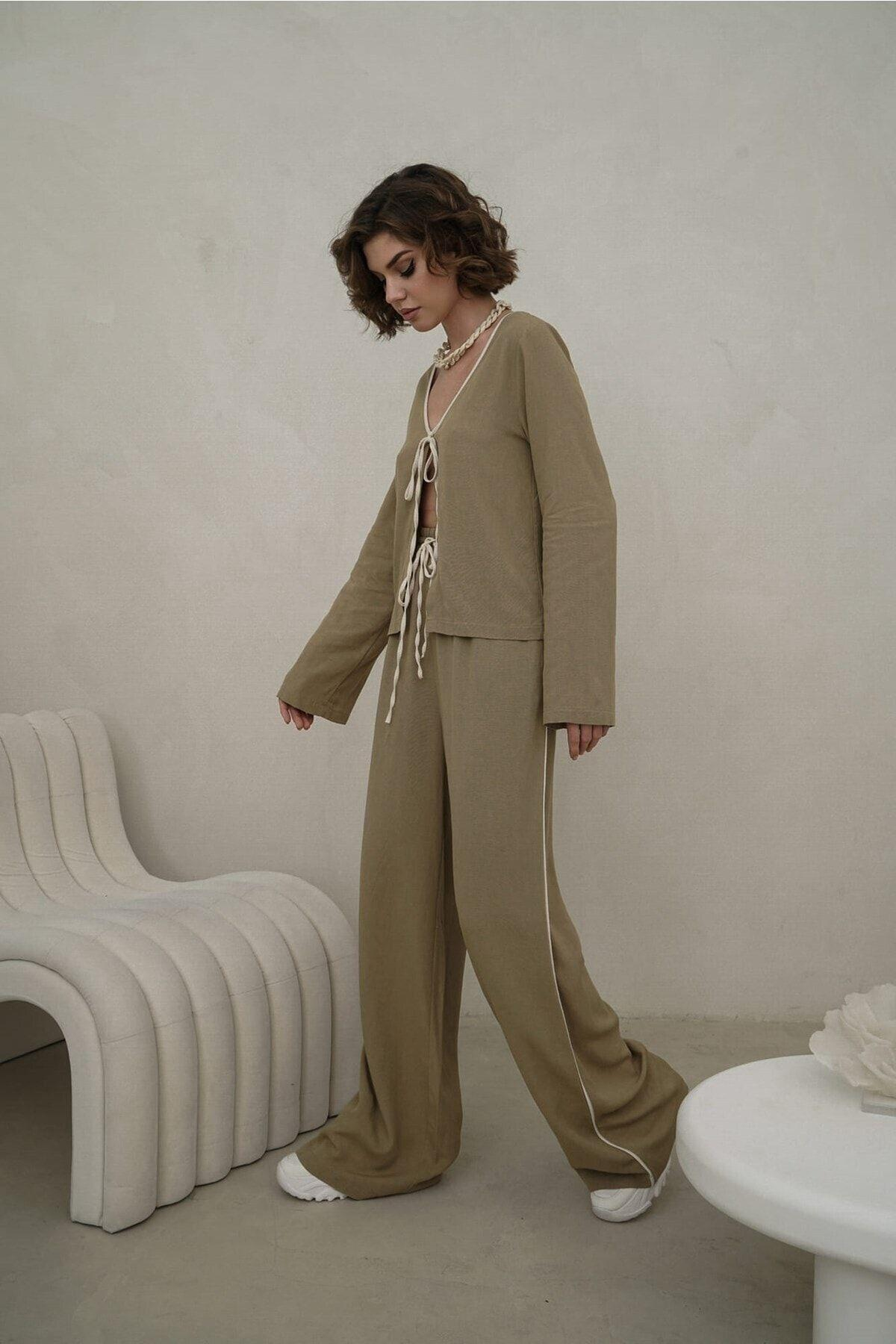 Bohemai Hazel Khaki Two Piece Set