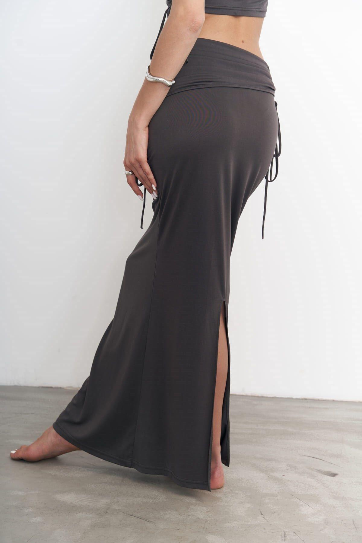 Ivan Anthracite Crop&Skirt Set