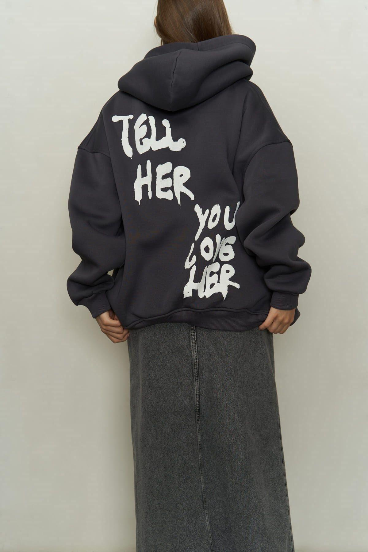 Just Be You Antrasit Hoodie Sweatshirt