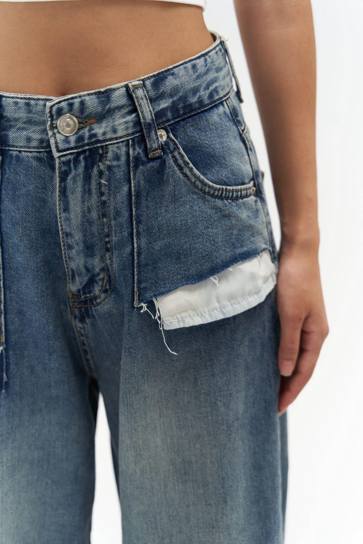  Kai Blue Jeans with Pocket Detail