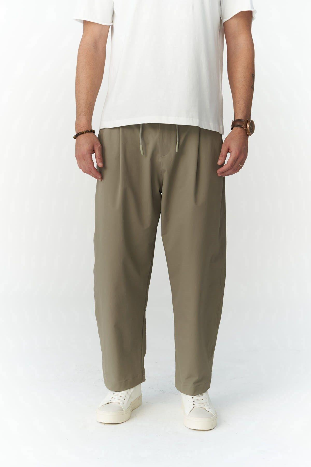 Kenway Bağcık Detaylı Haki Erkek Pantolon