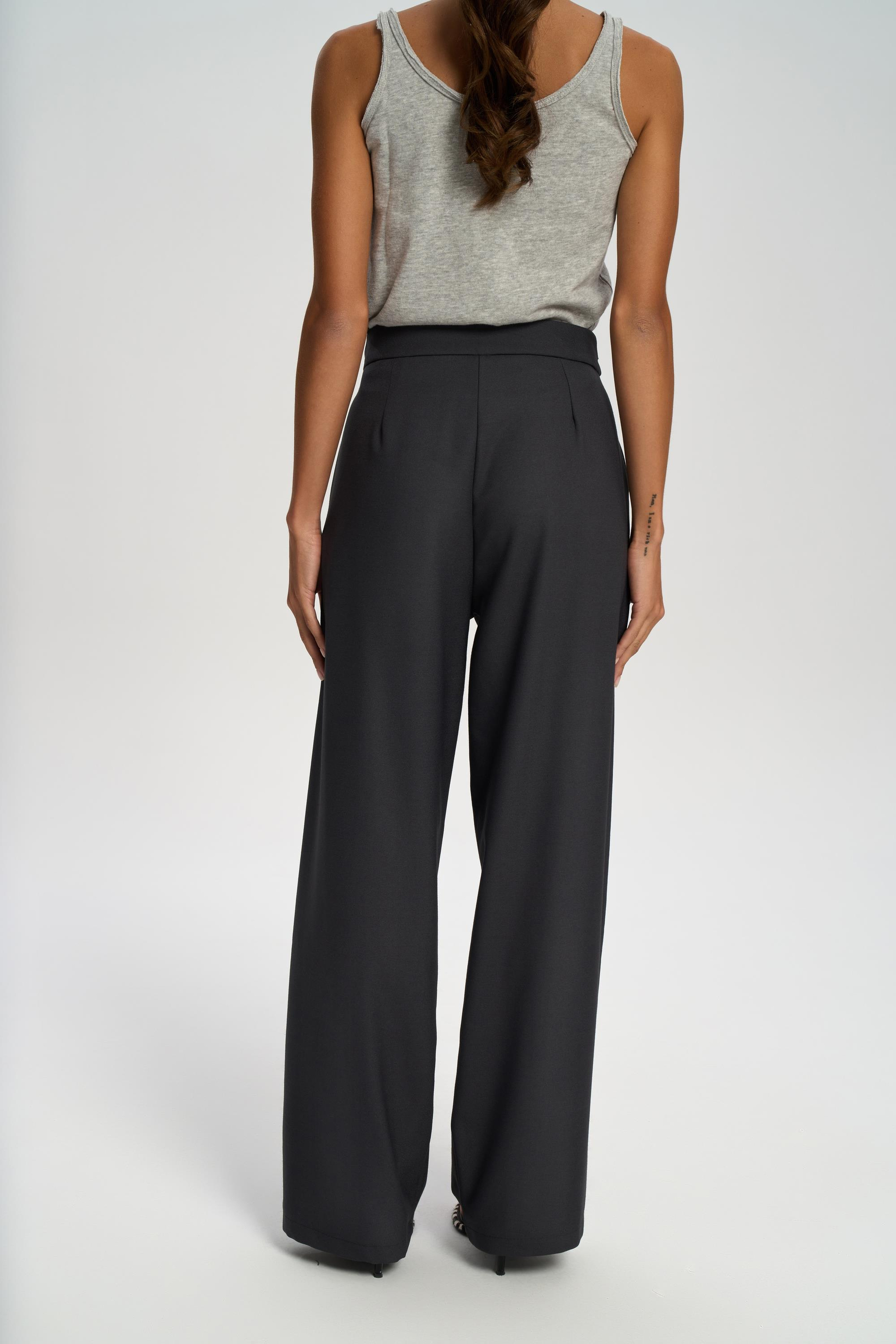 Letizia Belt Detail Charcoal Pants