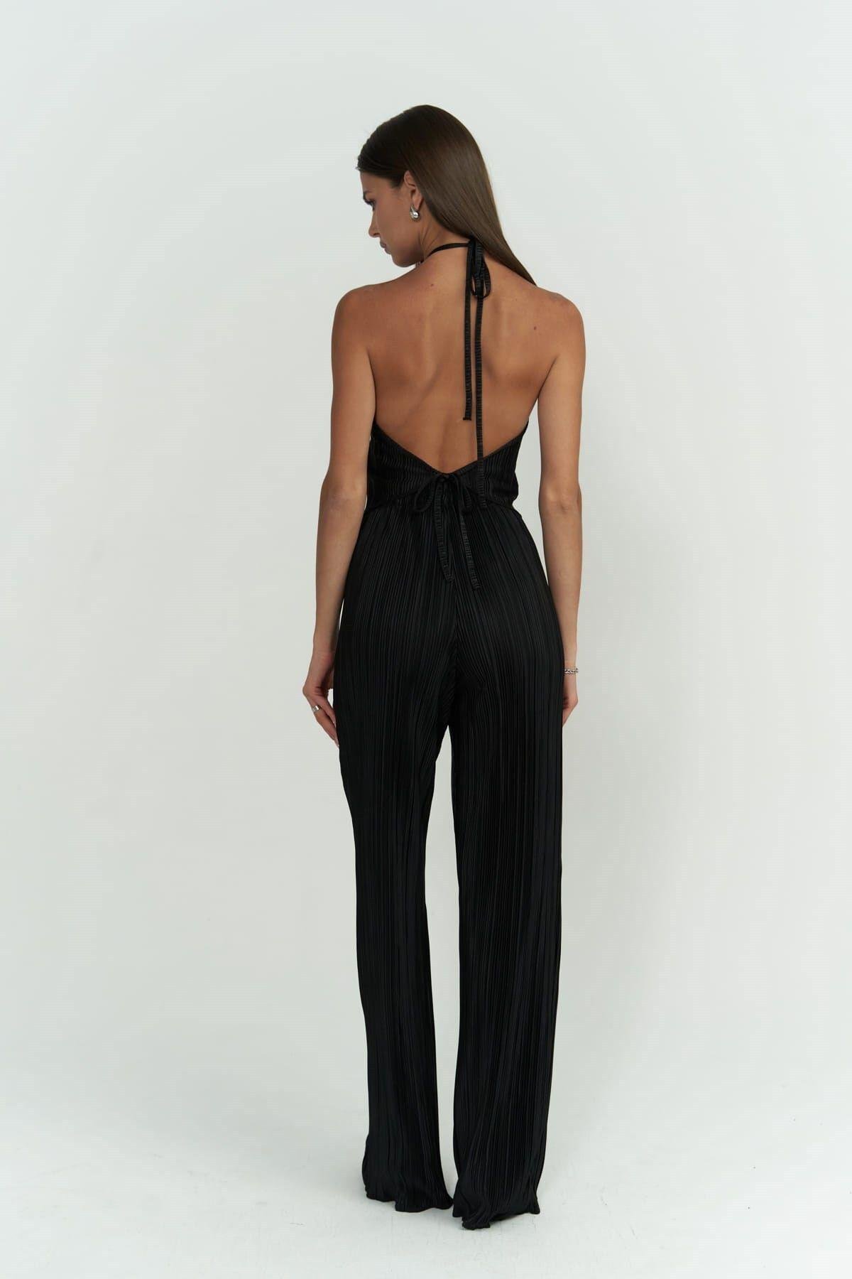 Lucia Black Blouse & Trousers Set