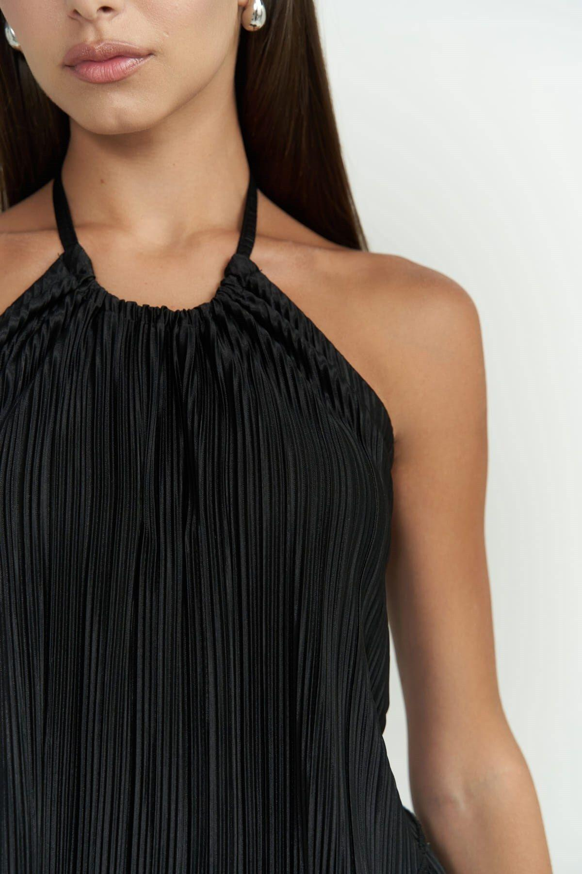 Lucia Black Blouse & Trousers Set