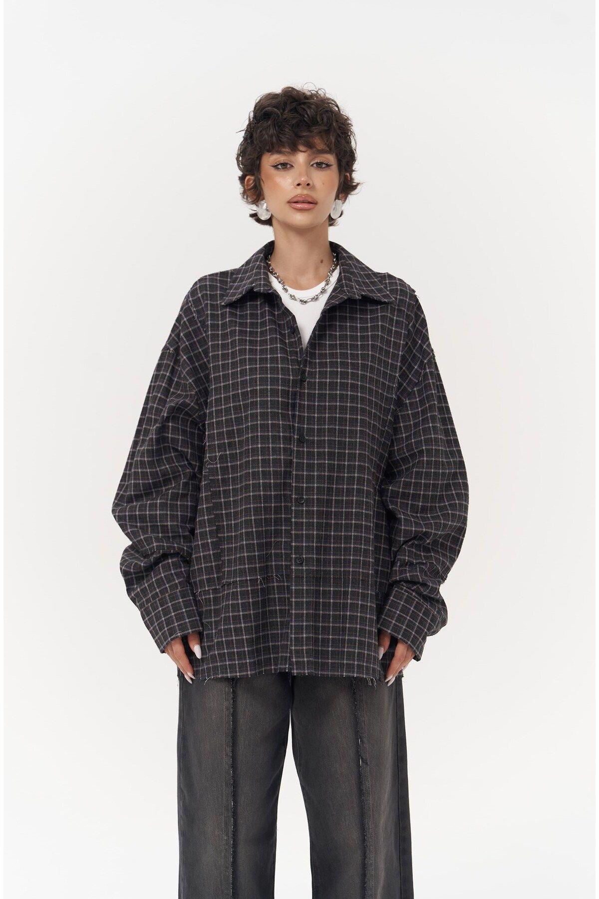 Roan Anthracite Oversize Unisex Shirt