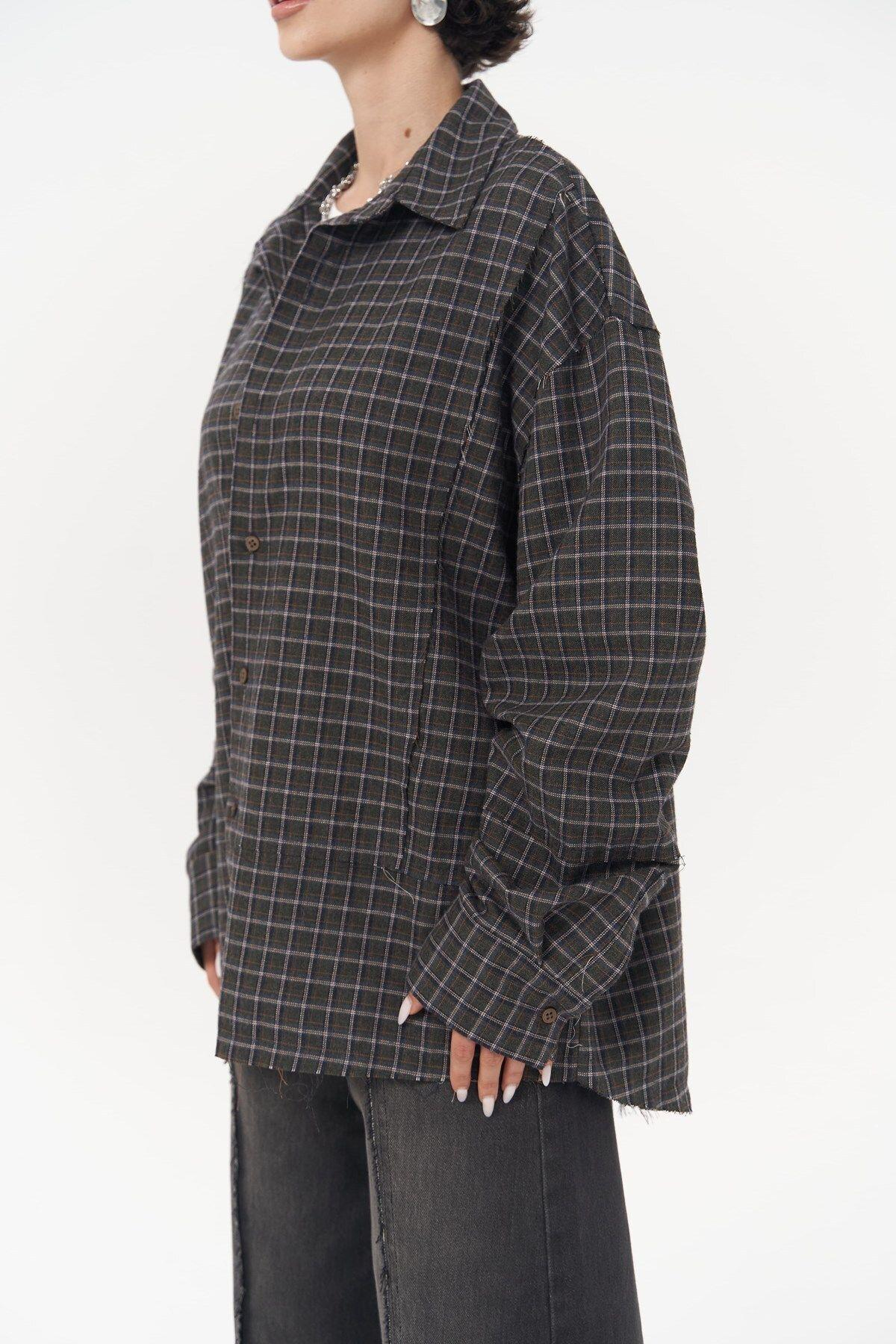 Roan Khaki Oversize Unisex Shirt