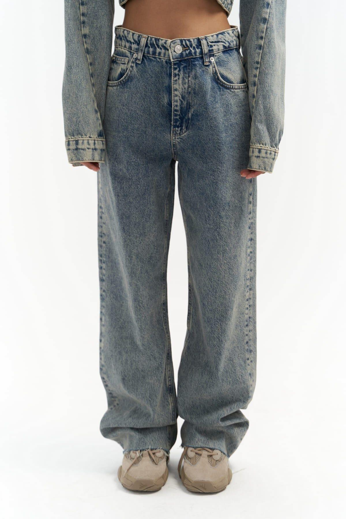 Marla Basic Dirty Green Jeans