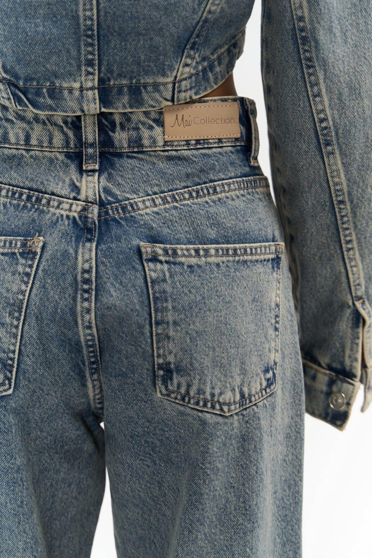 Marla Basic Dirty Green Jeans