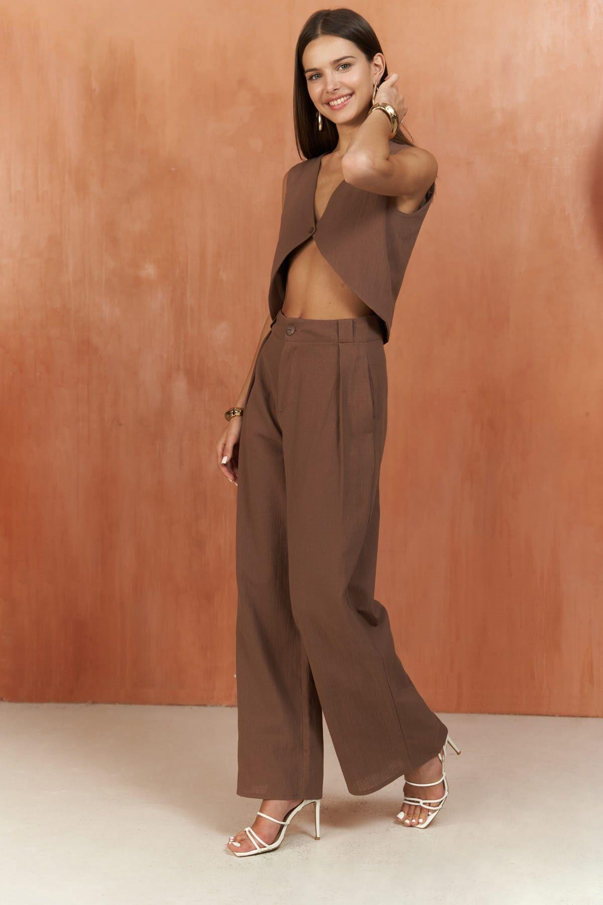 Montana Brown Vest & Pants Set