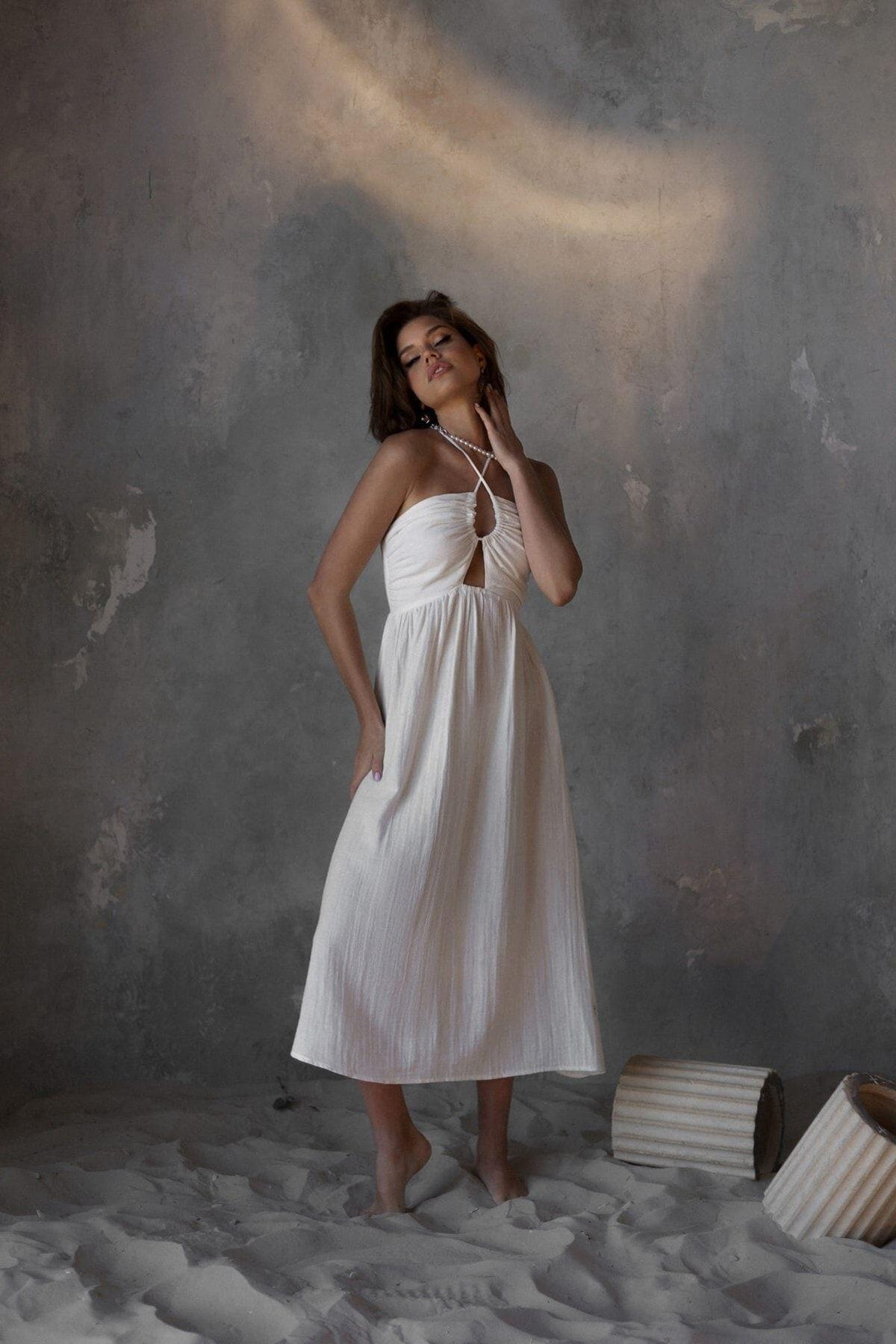 Bohemai Mykonos White Muslin Dress