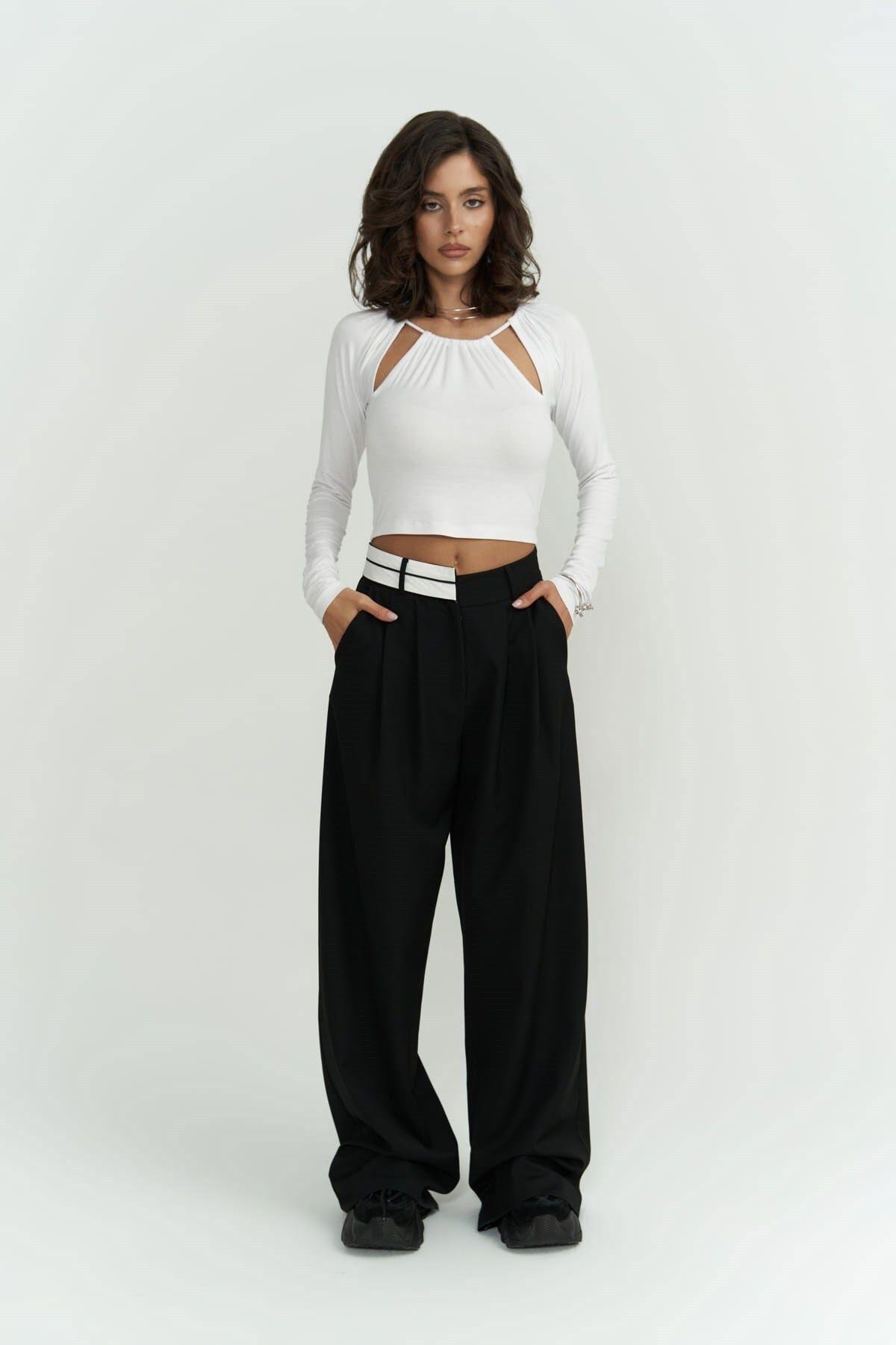Prato Black Palazzo Pants