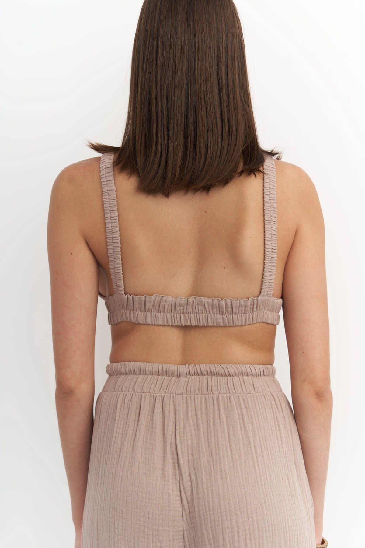 Reyna Light Brown Muslin 3 Piece Set