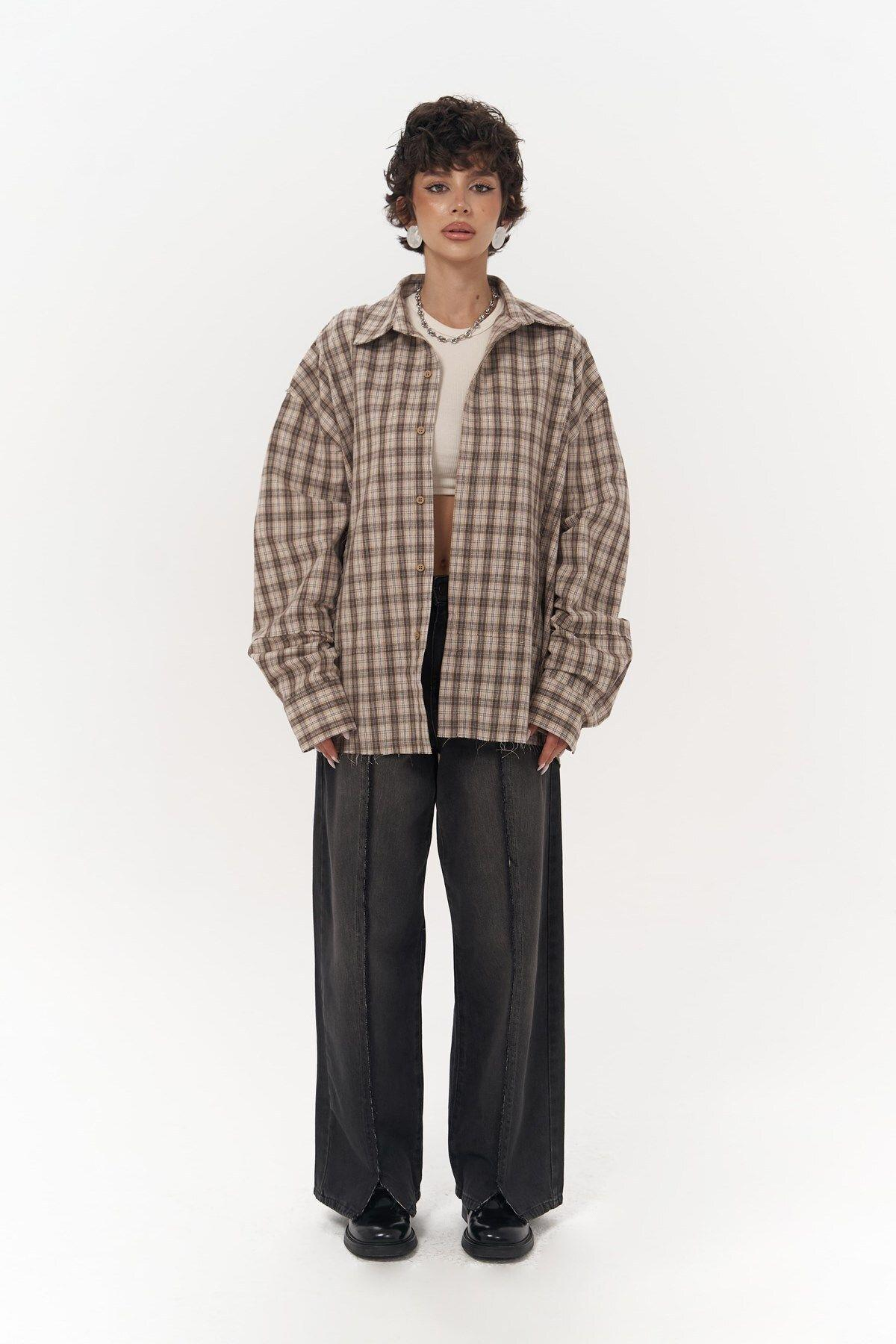 Roan Beige Oversize Unisex Shirt