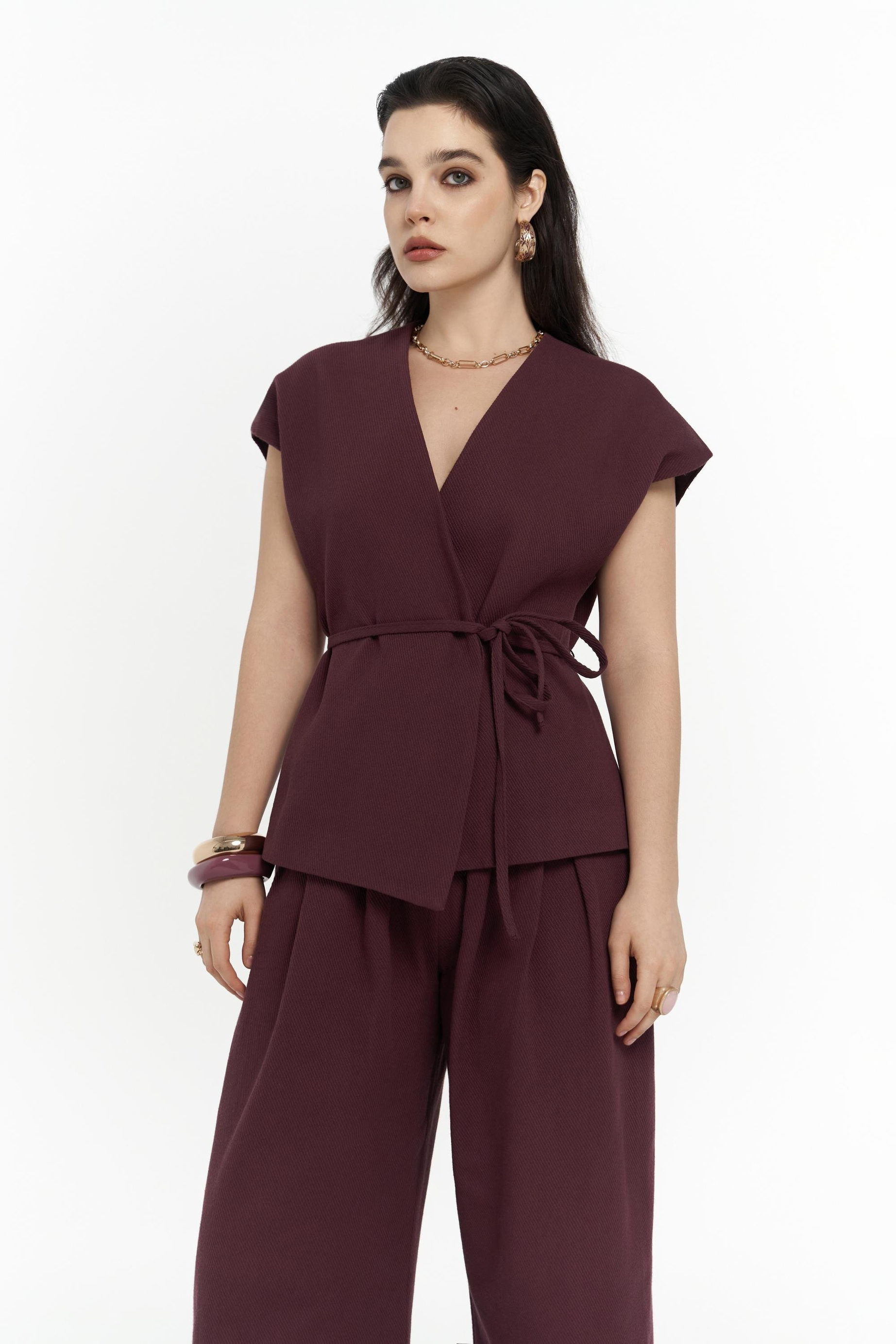 Sorrenio Bordo Yelek Pantolon Takım