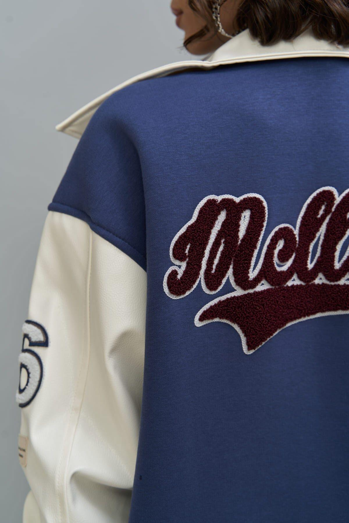 State Indıgo Varsity Jacket