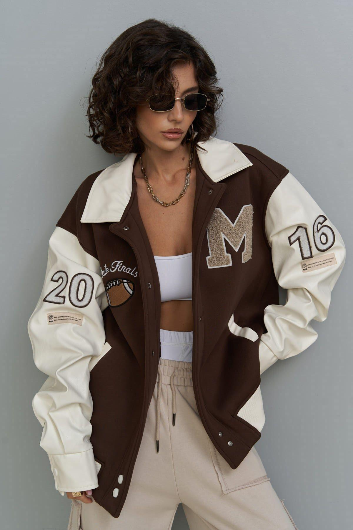 State Kahverengi Kolej Ceket