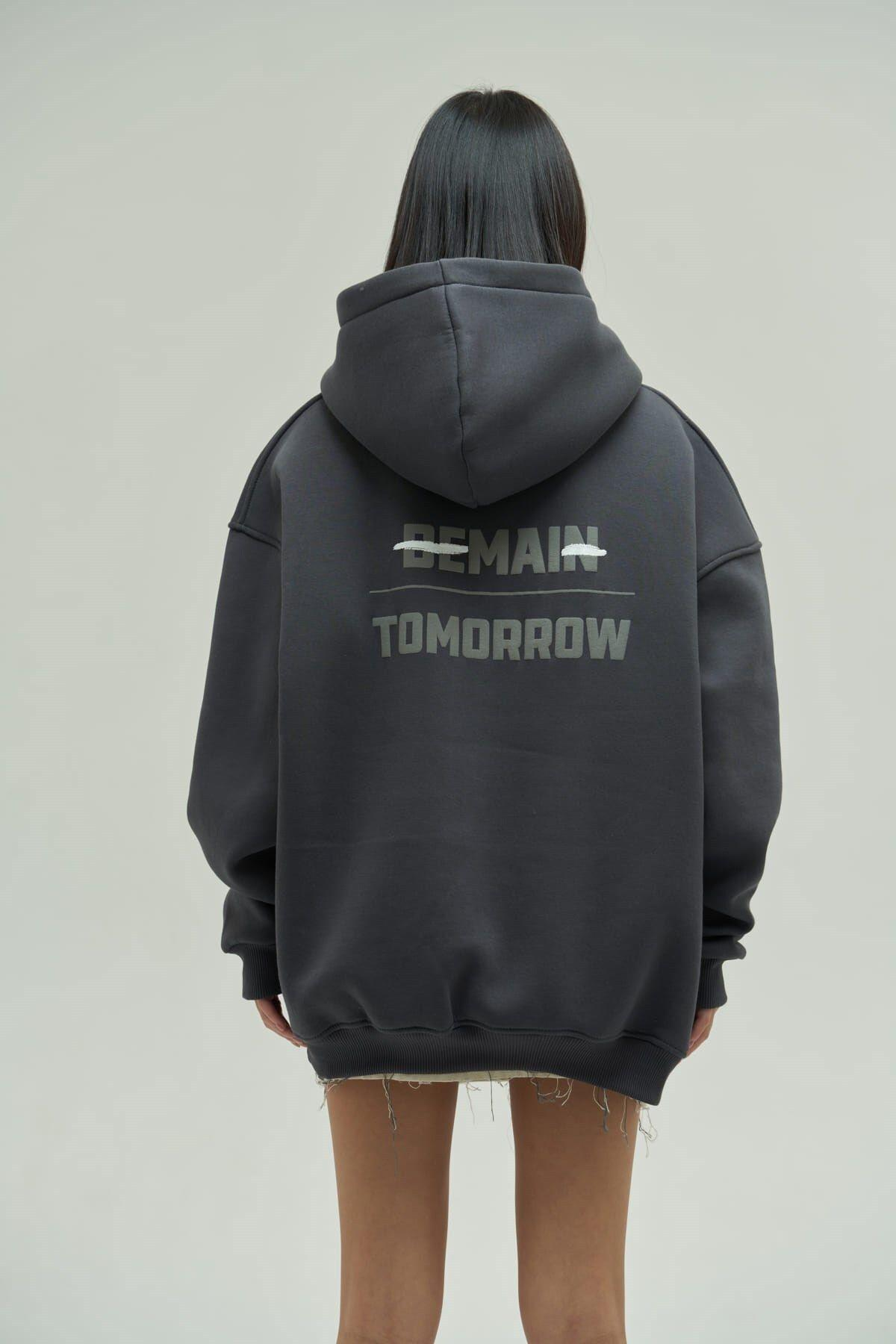 Tomorrow Antrasit Hoodie Sweatshirt