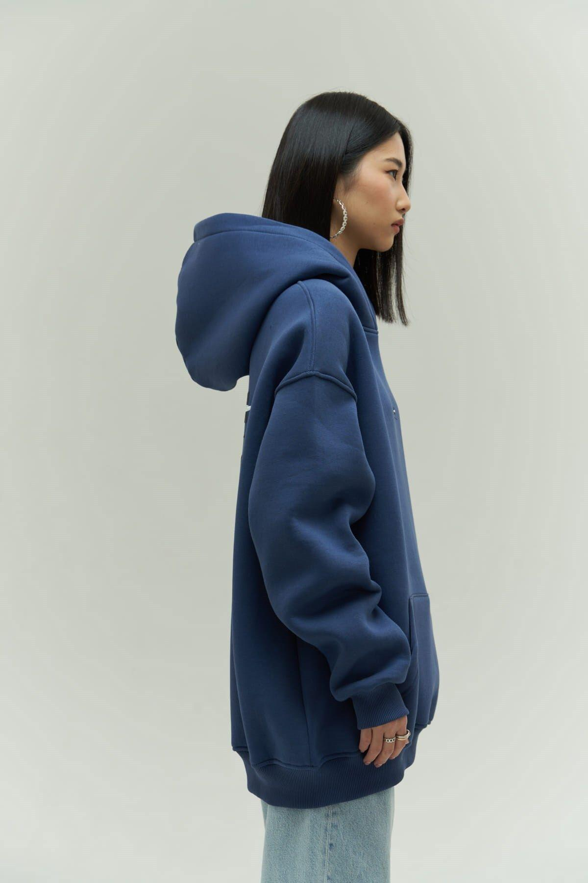 Mai Collection Tomorrow Indigo Hoodie Sweatshirt