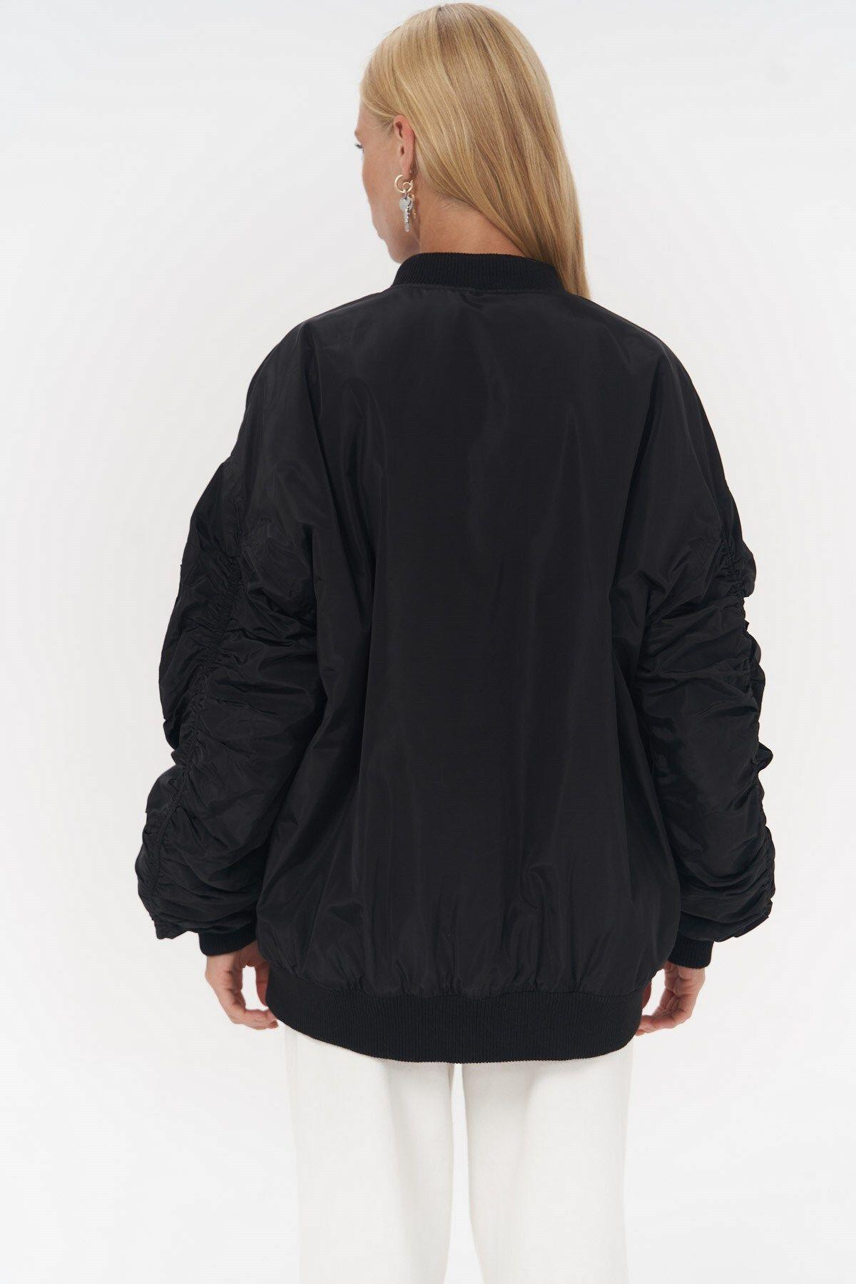 Two-way Black Double-Sided Coat