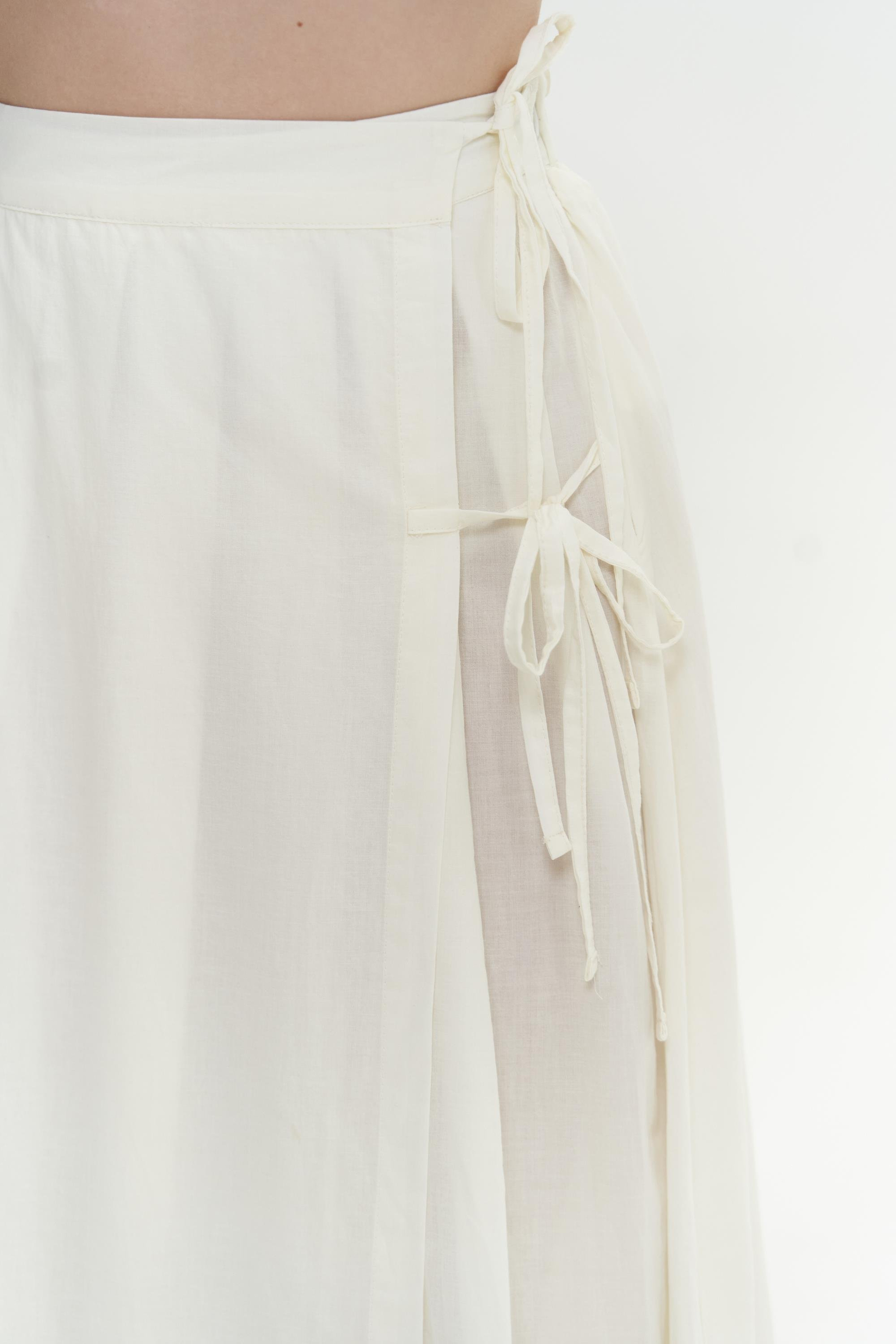 Aida İp Detay Pileli Aida Etek