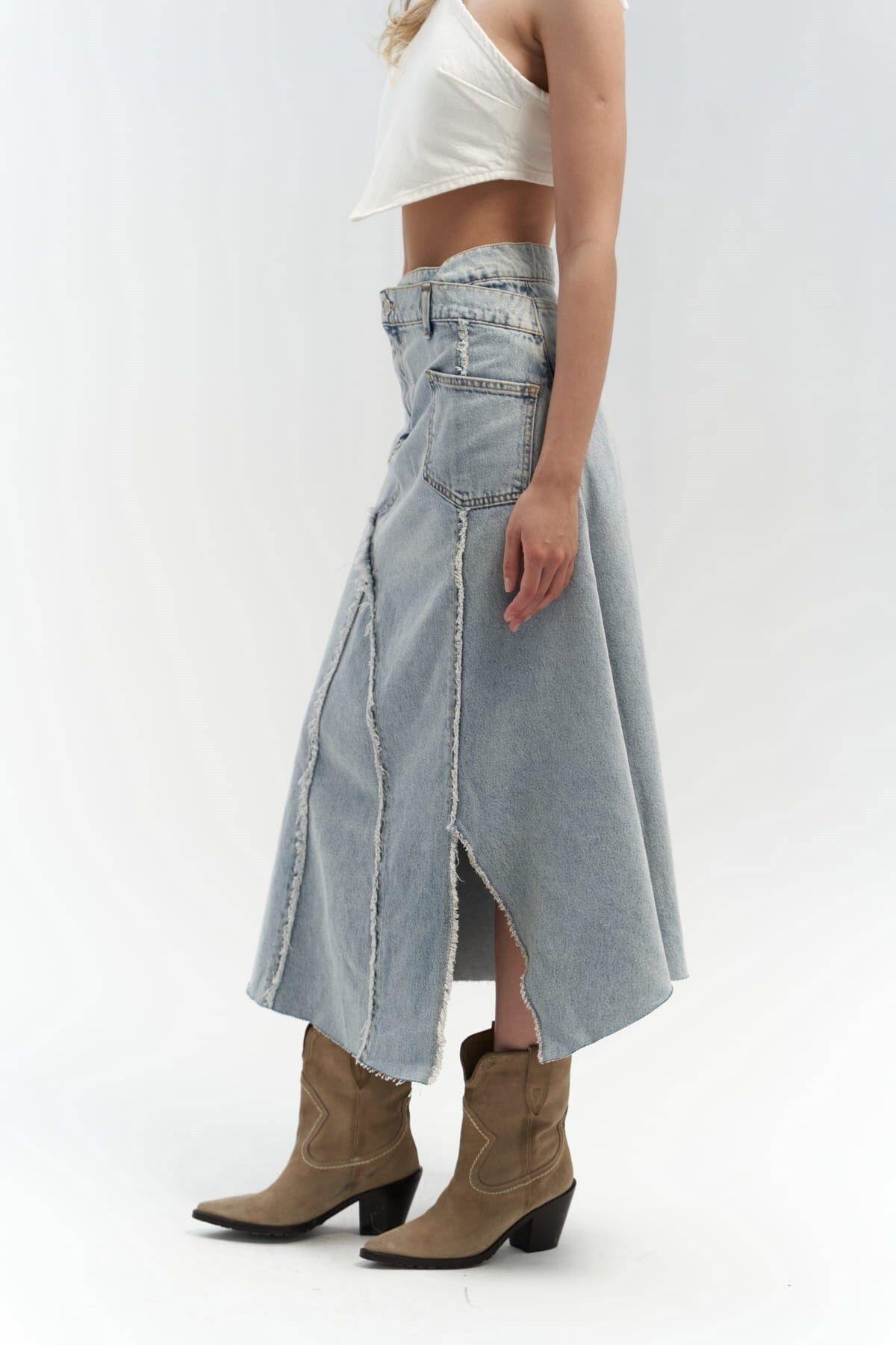 Aja Blue Denim Skirt