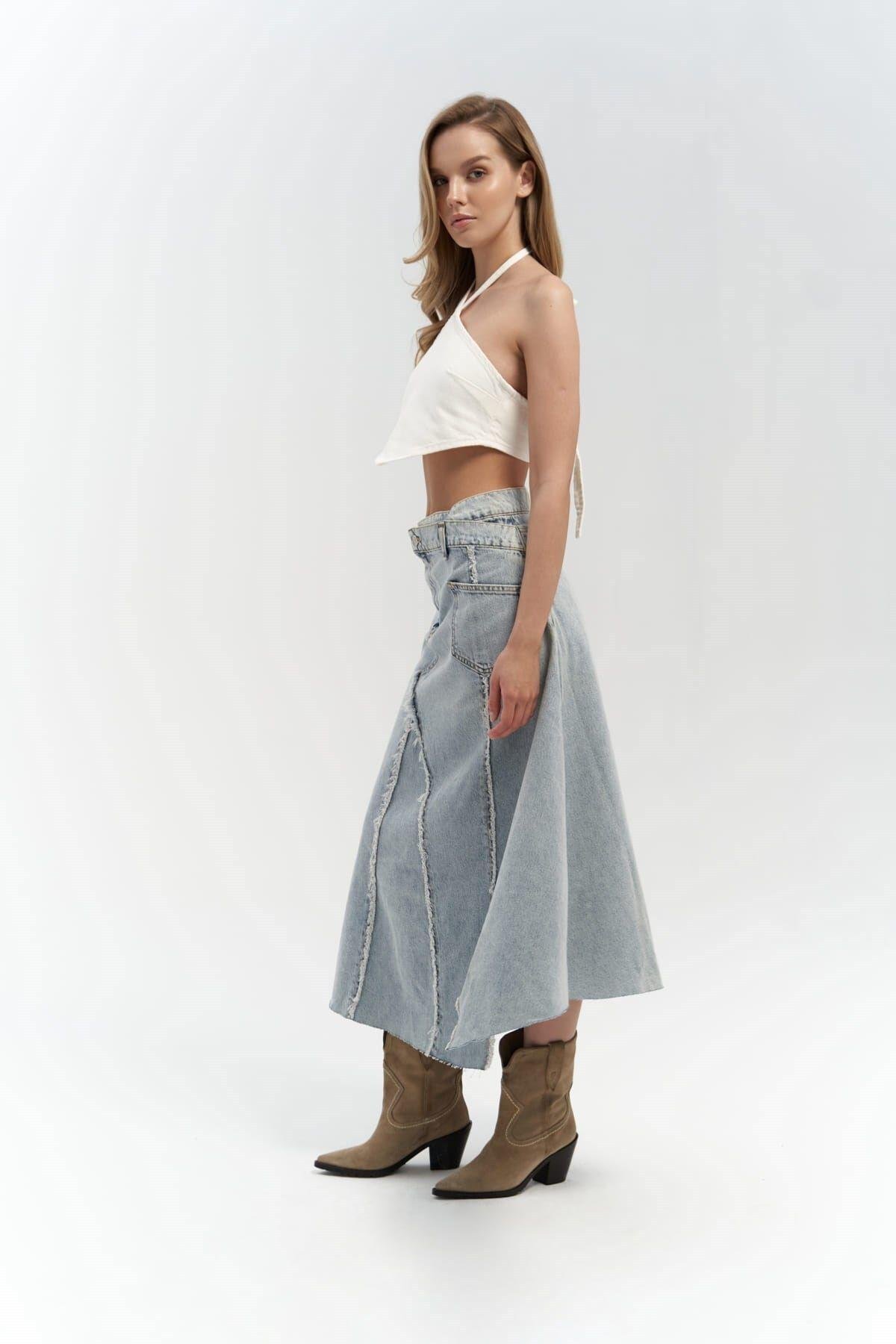 Aja Blue Denim Skirt