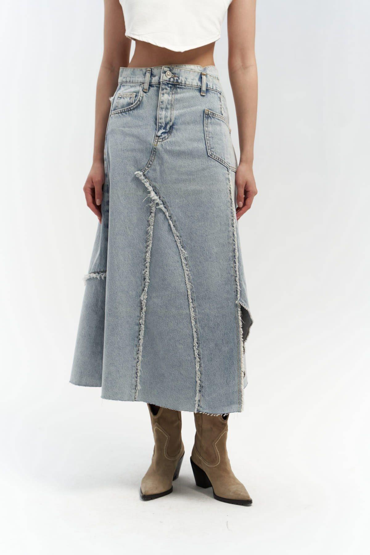 Aja Blue Denim Skirt