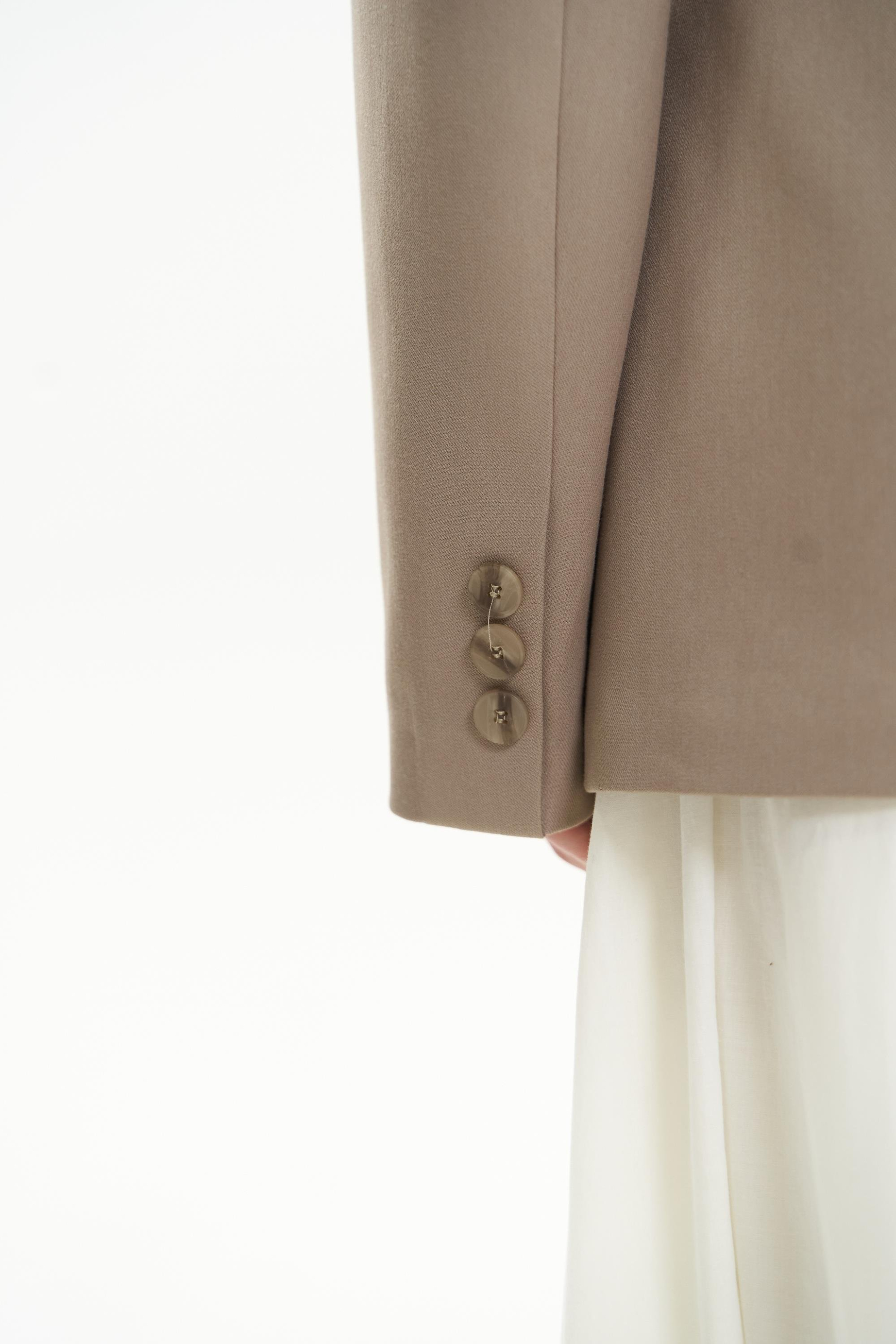 Allegany Bej Bel Oturmalı Blazer