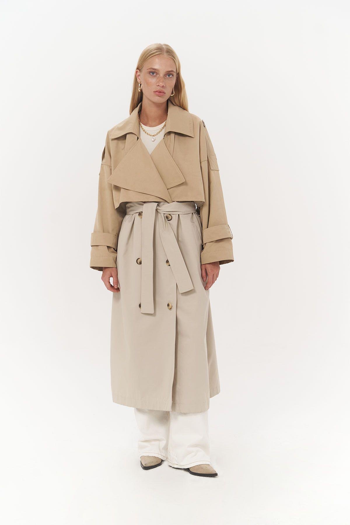 Bellamy Light Brown Beige Trench Coat