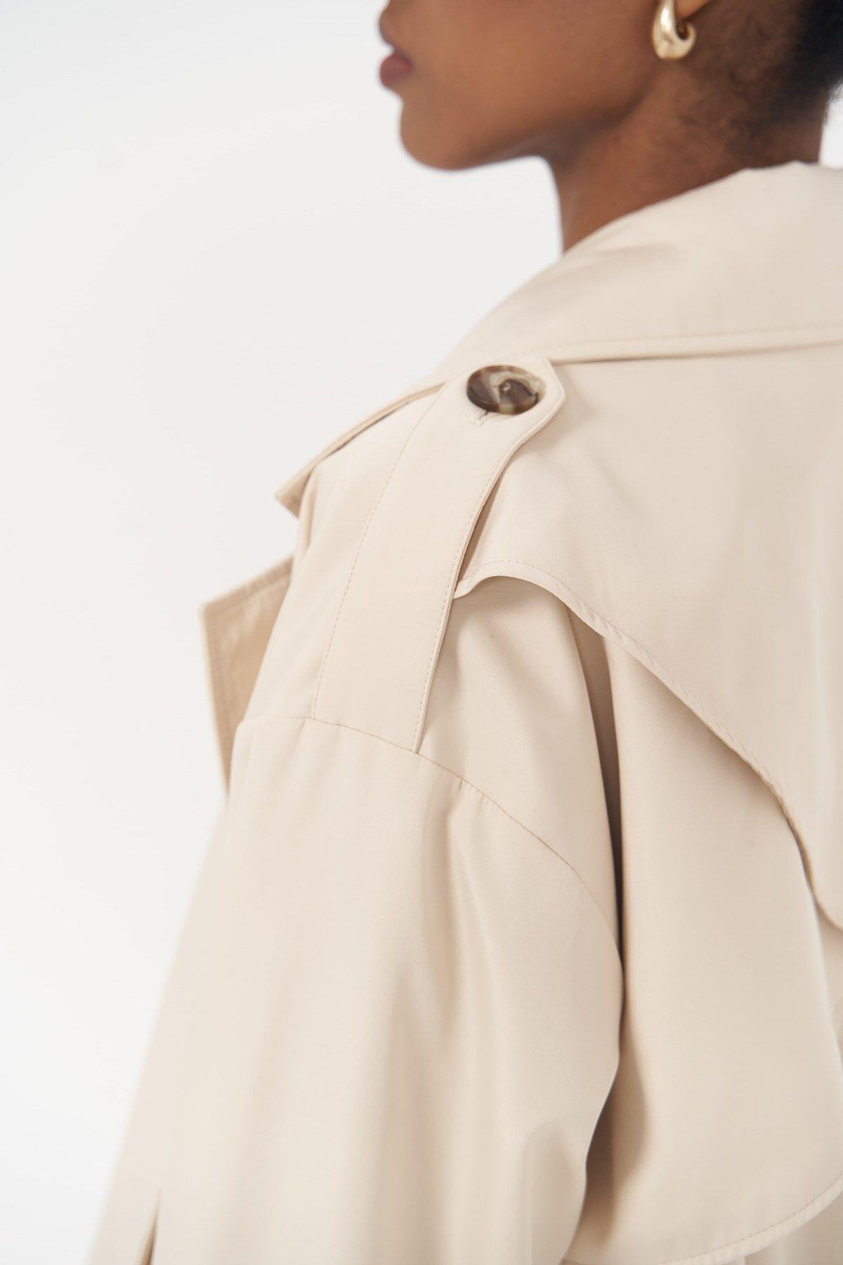 Mai Femme Light Beige Oversize Trenchcoat
