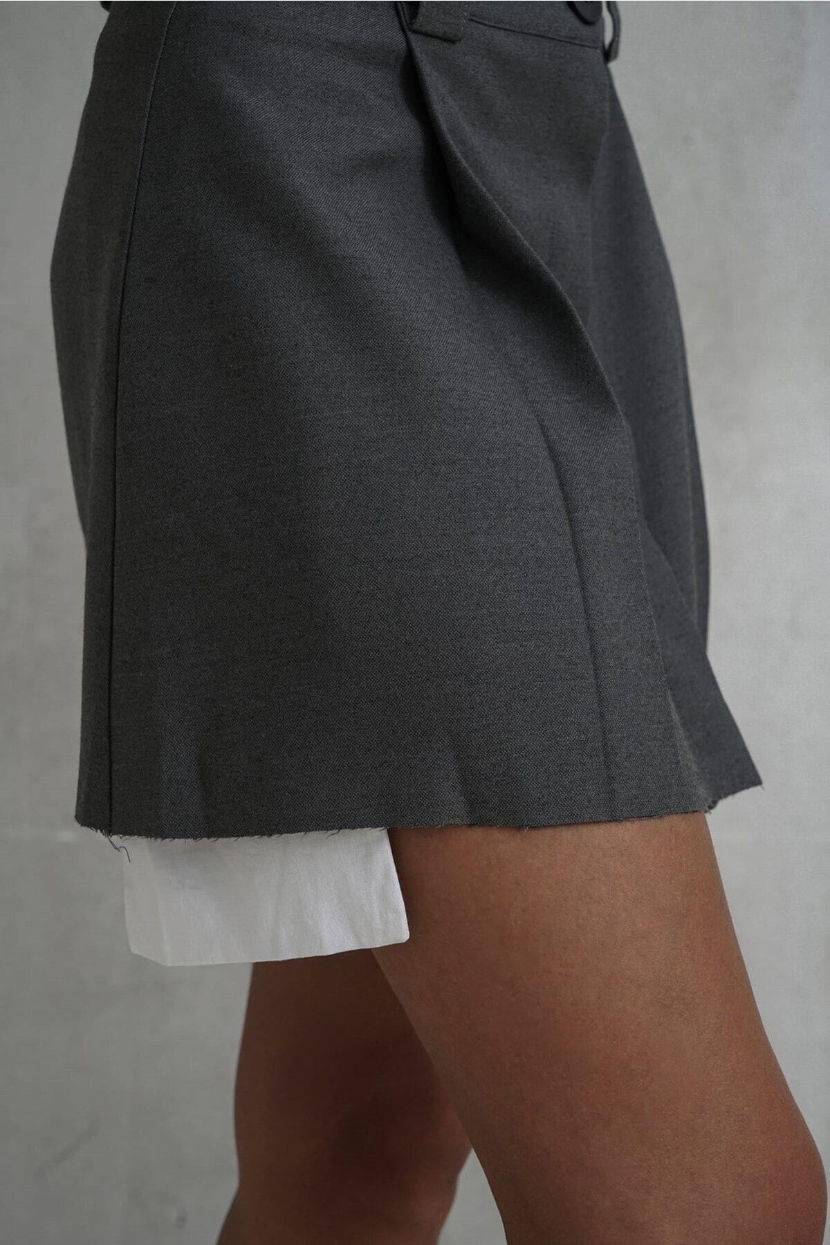 Gabbie Dark Gray Mini Skirt