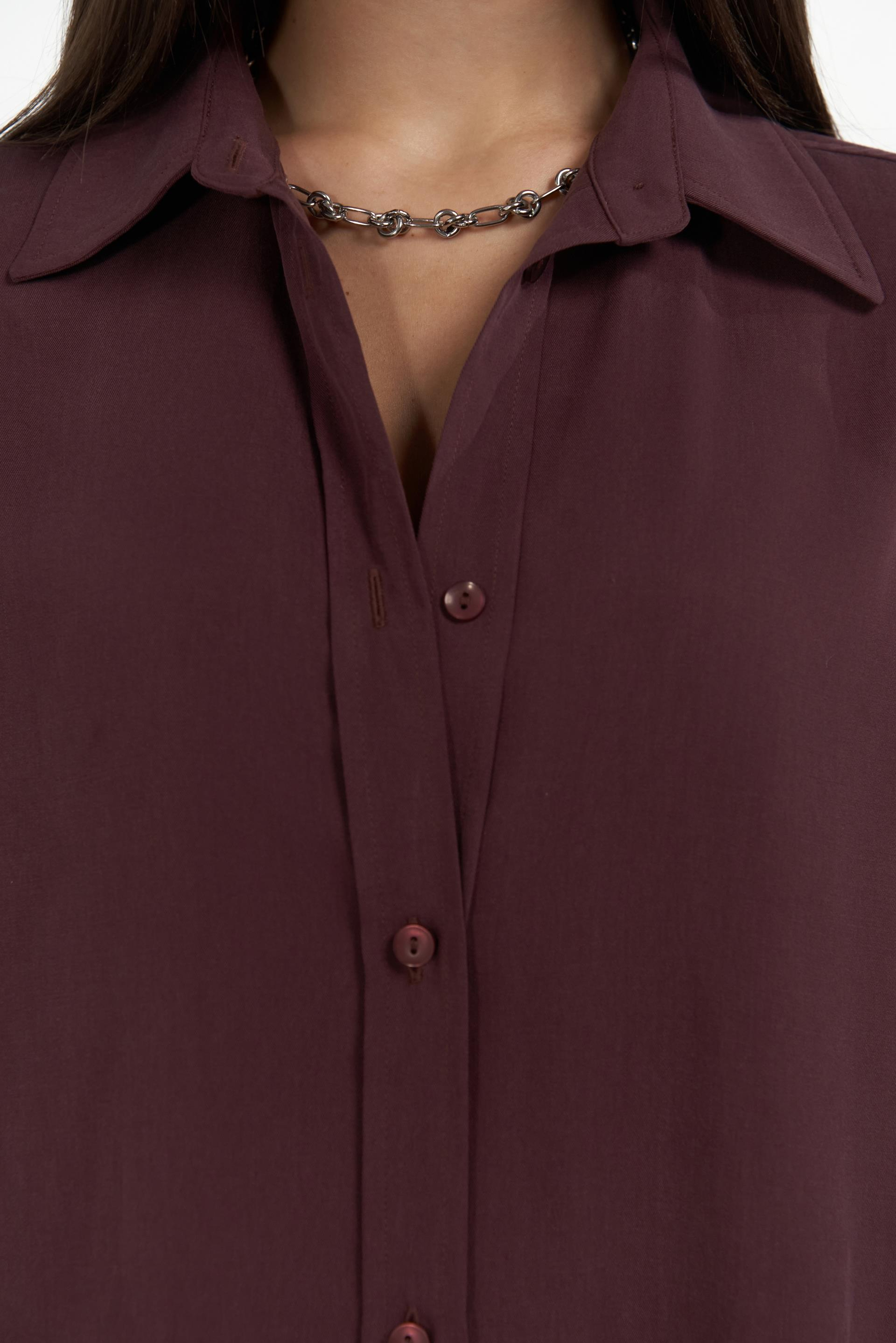 Ginevra Bordo Gömlek Etek Takım